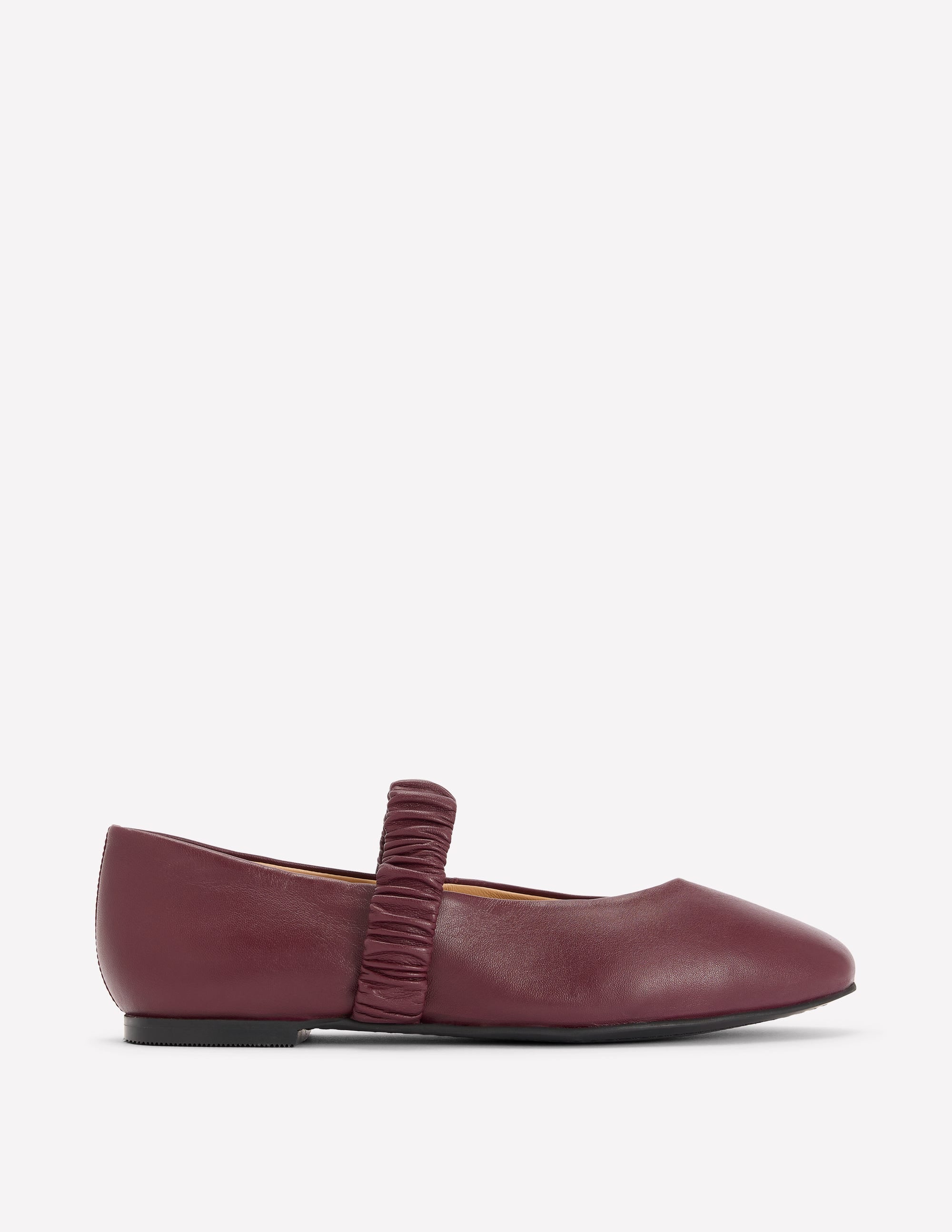 Camilla Ruched Ballet Flats-Oxblood - Image 2