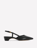 Mini Block Sling Backs-Black