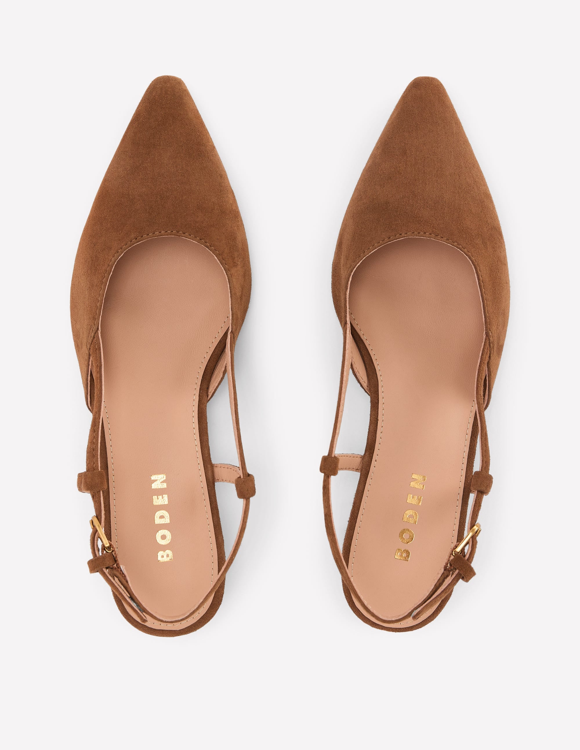Mini Block Sling Backs-Raw Umber - Image 5