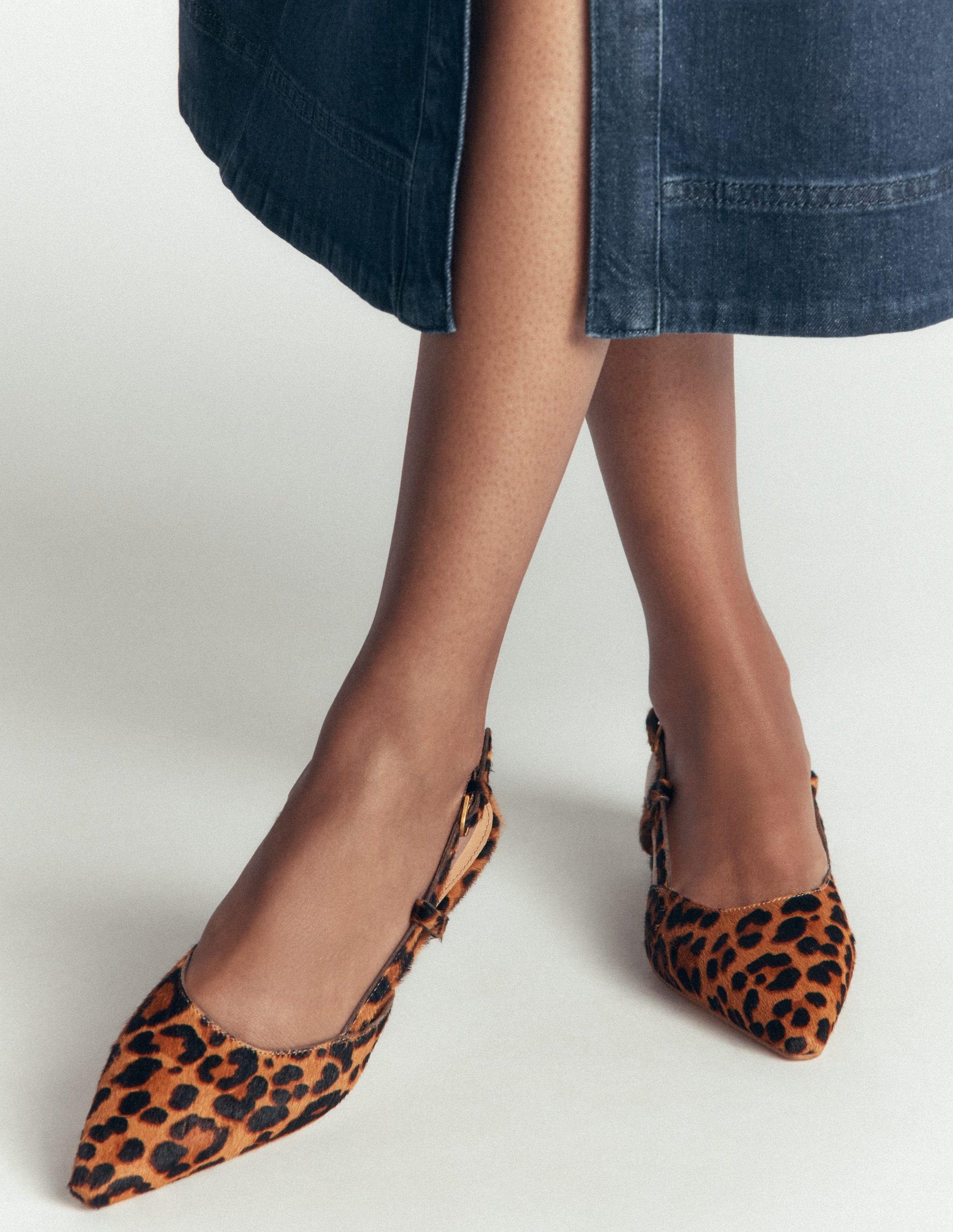 Mini Block Sling Backs-Classic Leopard-1
