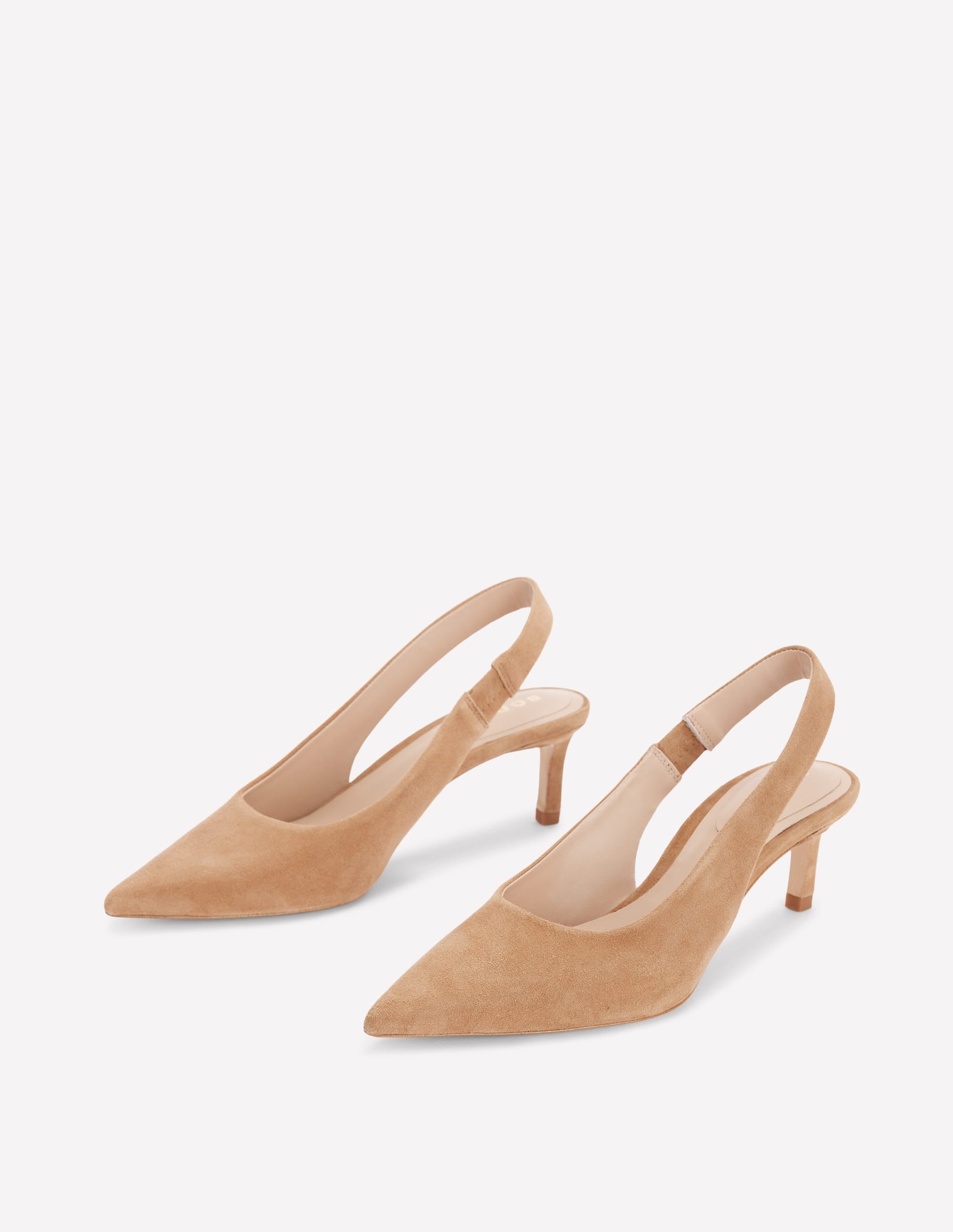 Hope Slingback Kitten Heels-Macchiato Suede - Image 4