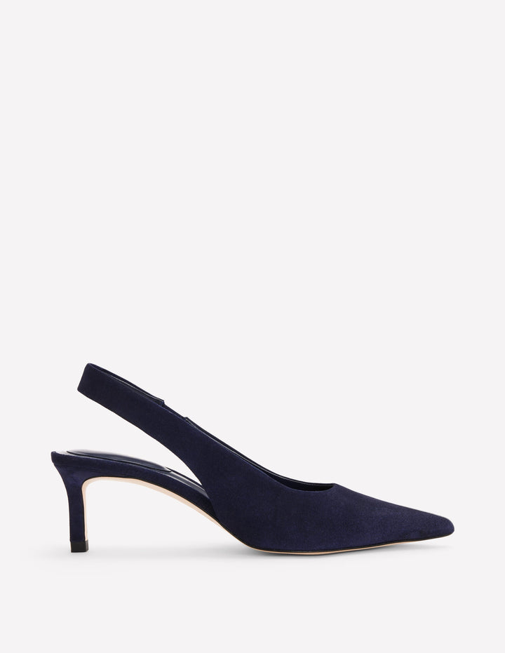 Hope Slingback Heels-Dark Navy