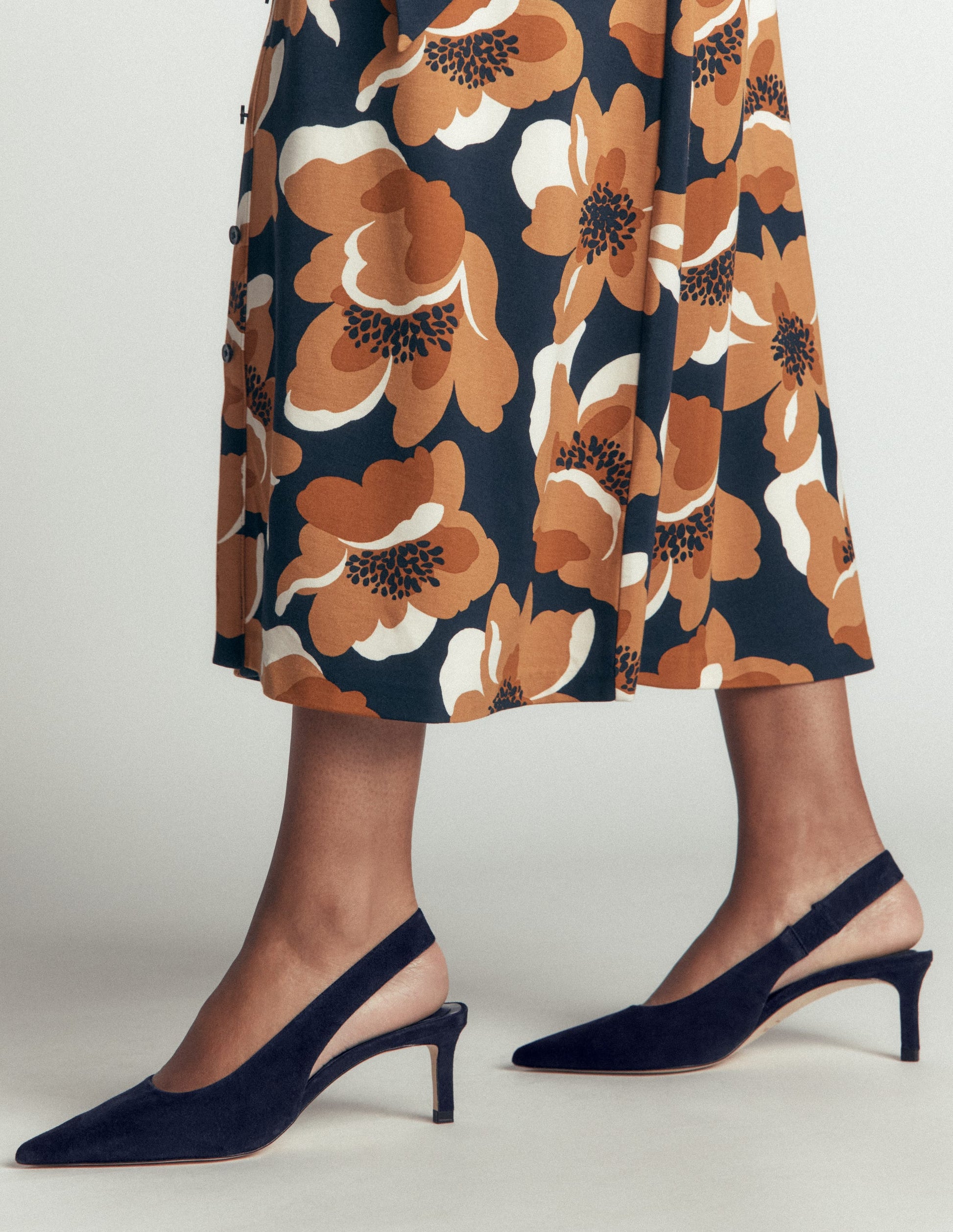 Hope Slingback Kitten Heels-Dark Navy-1