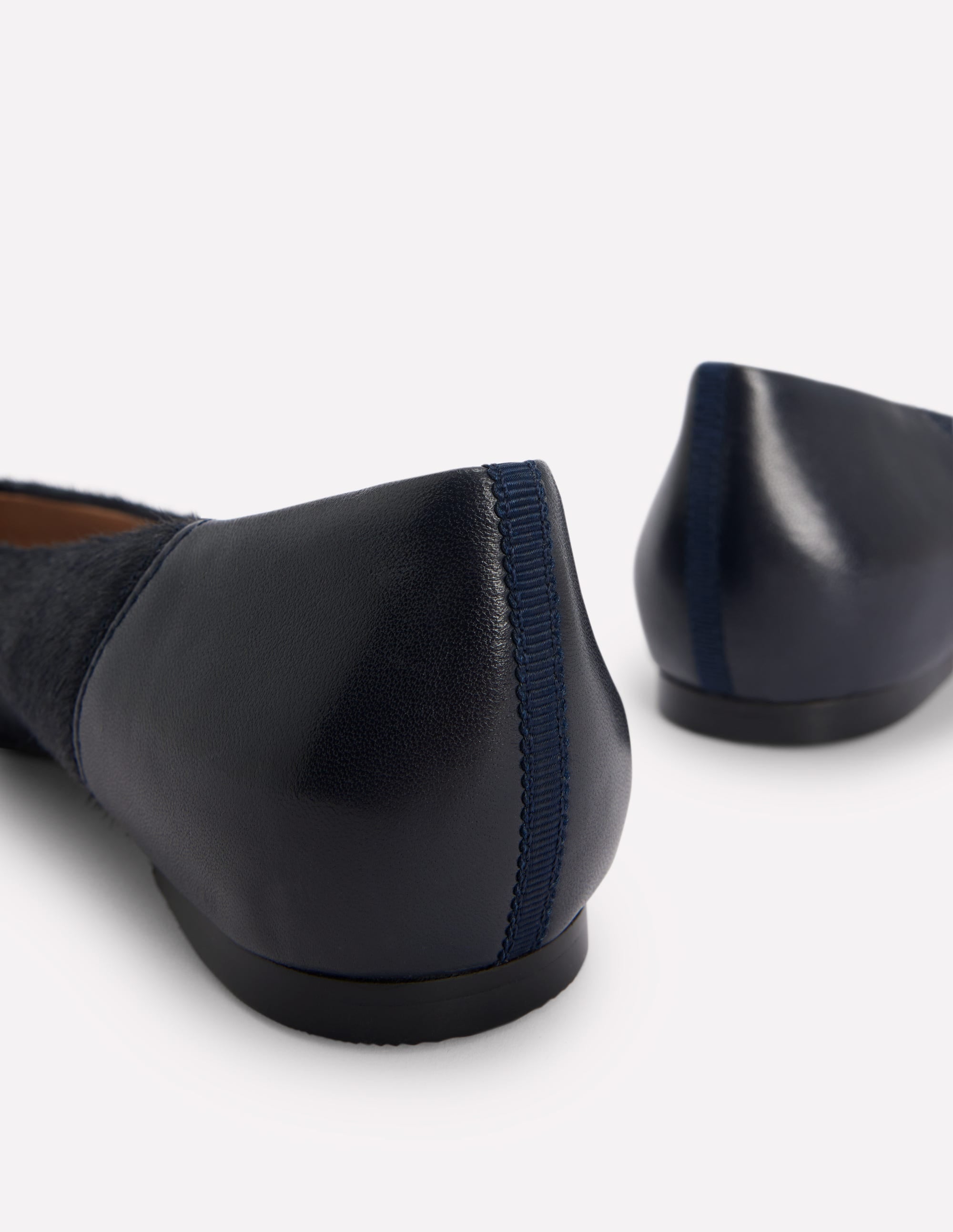 Nigella Pointed Toe Flats-Navy - Image 4