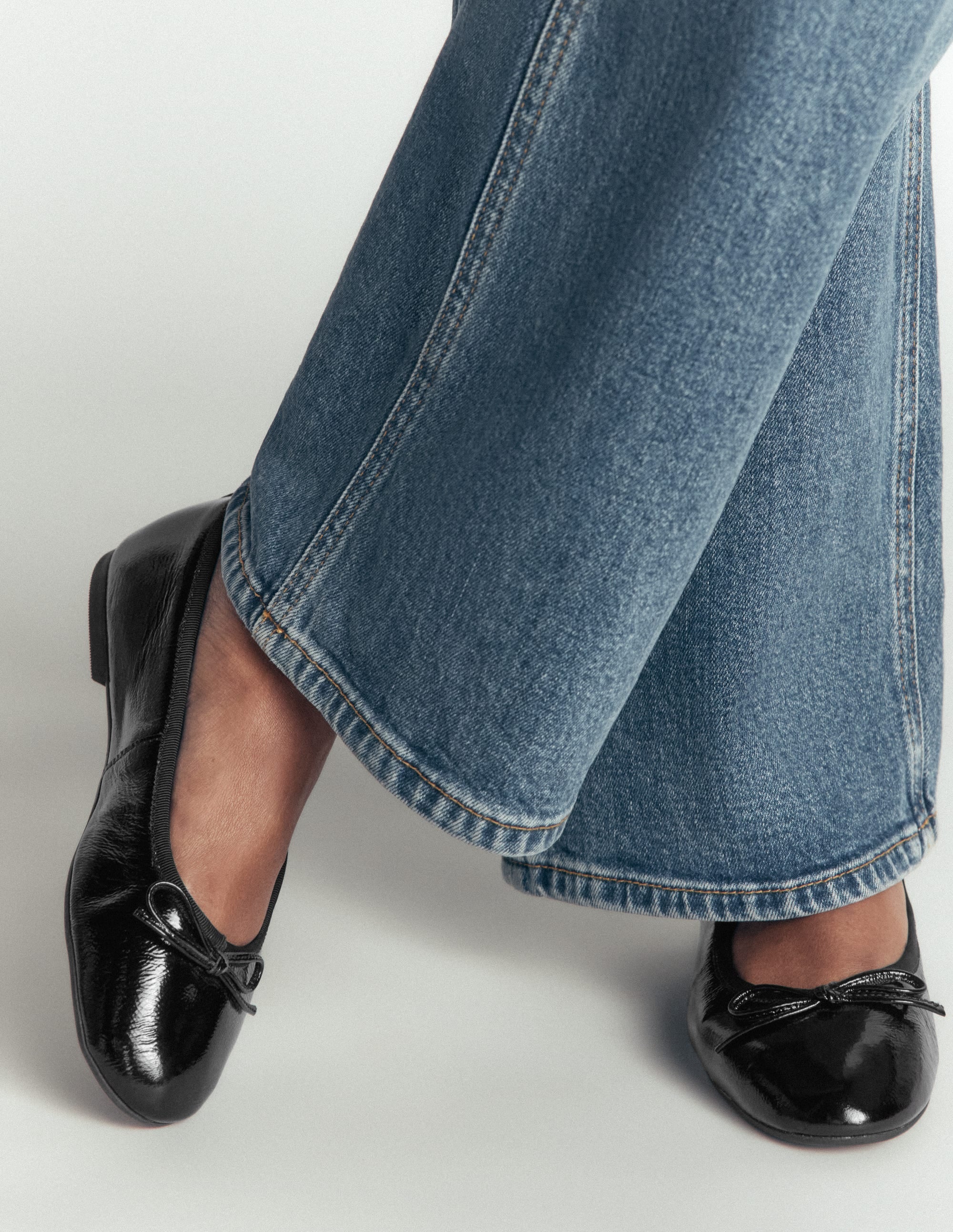 Patti Round Toe Ballet Flats-Black - Image 1