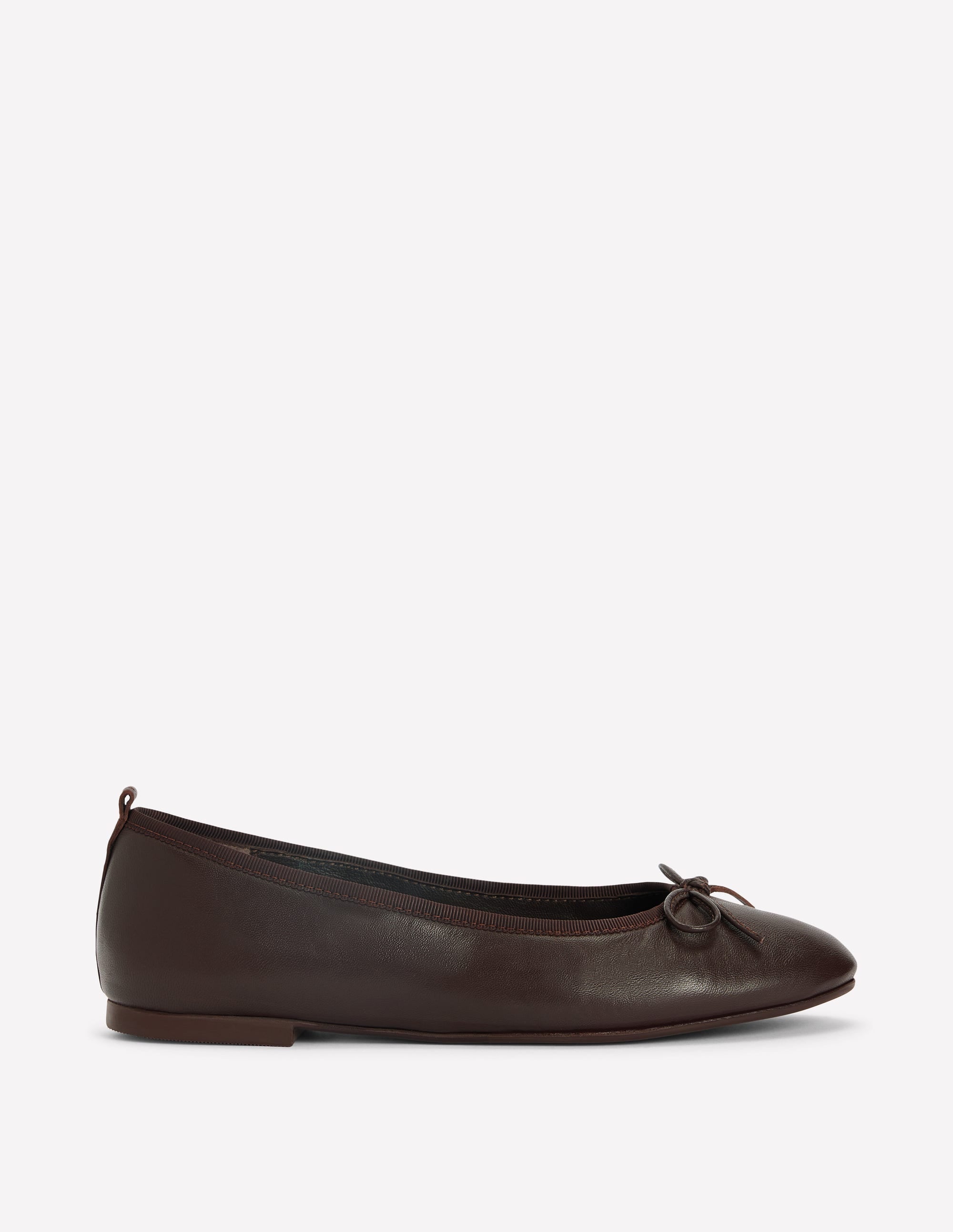 Patti Round Toe Ballet Flats-Bitter Chocolate - Image 1