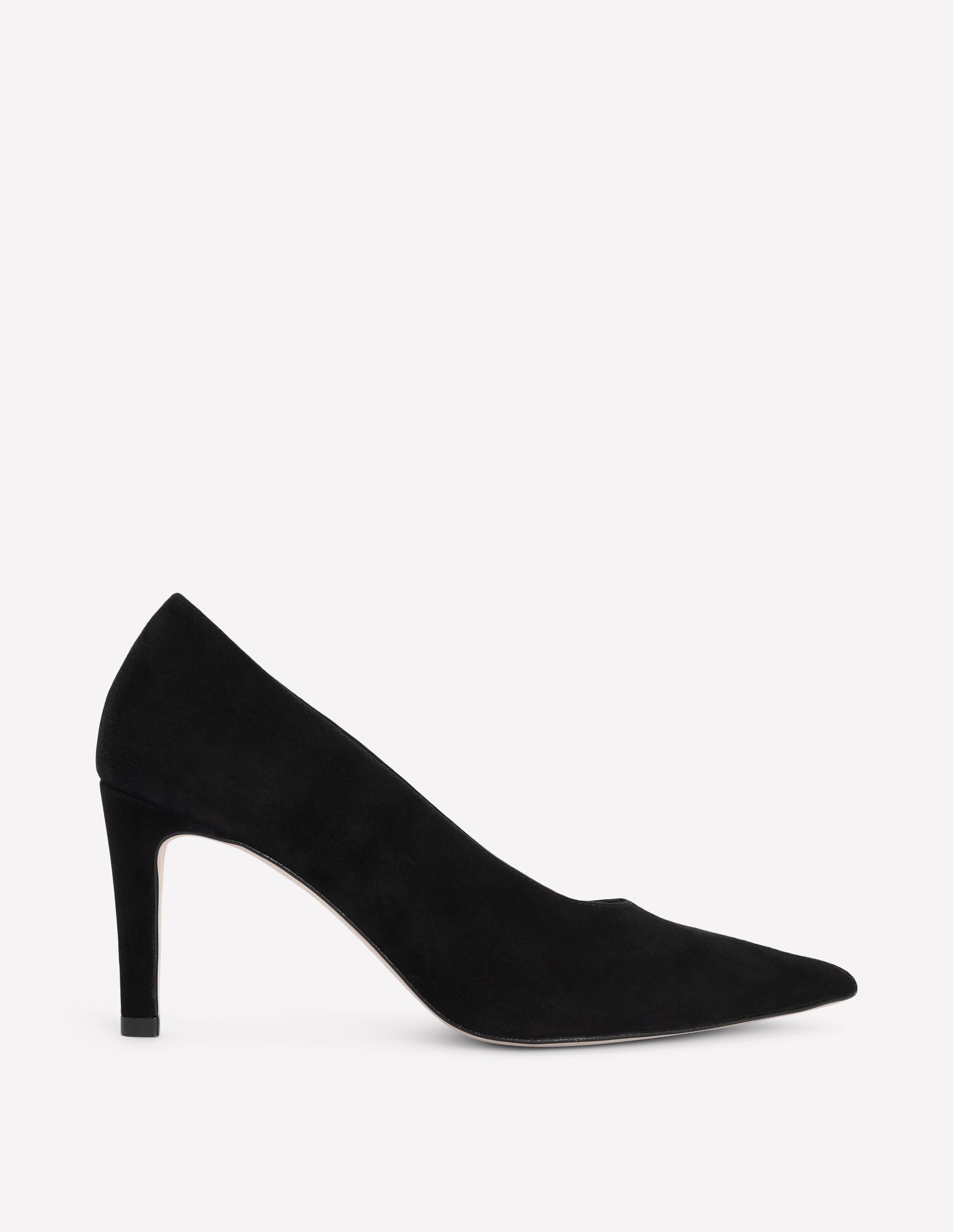Pointed Court Shoes-Black - Image 1