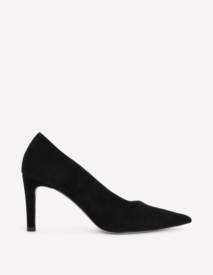 Pointed Court Shoes-Black
