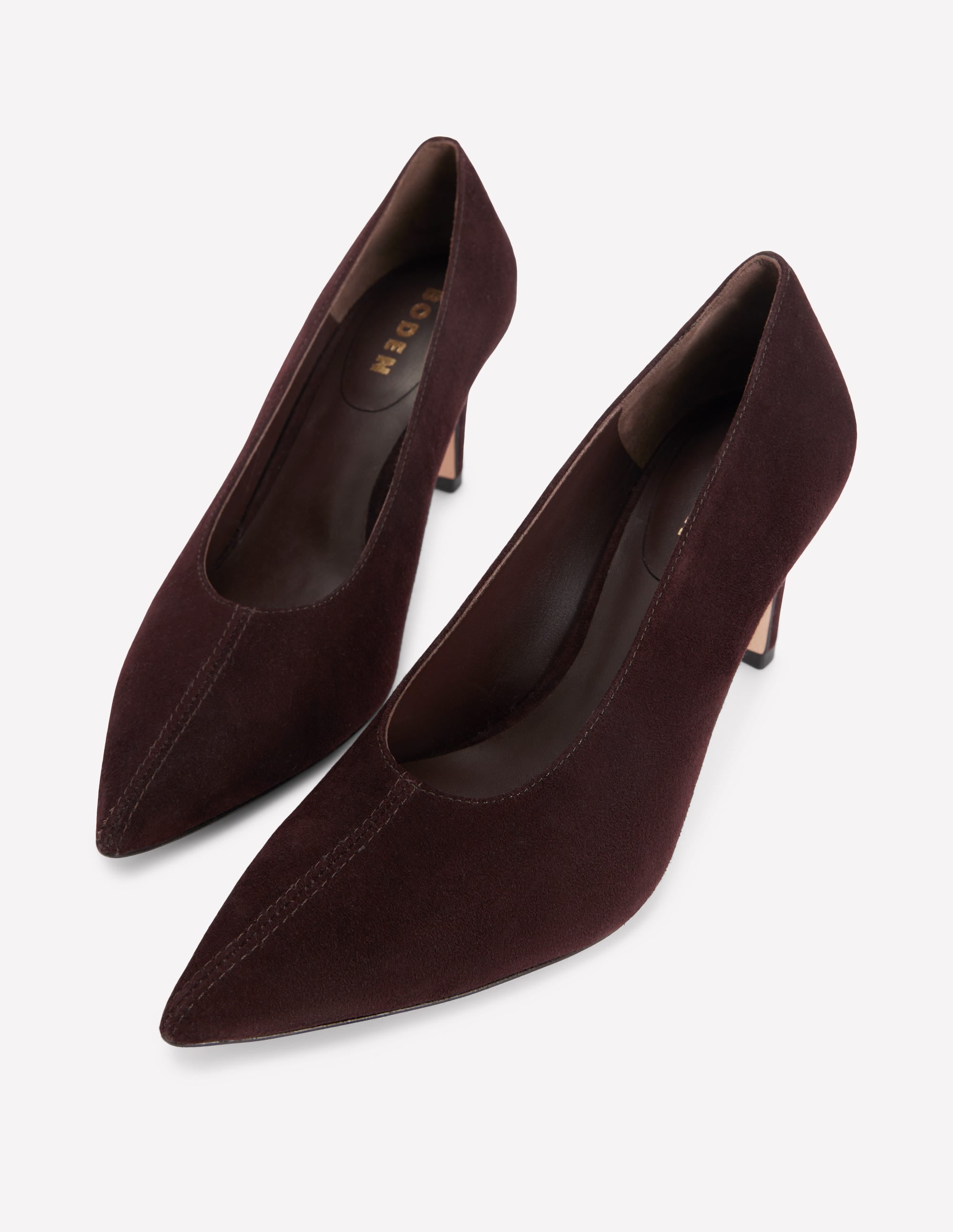 Pointed Court Shoes-Chocolate - Image 4