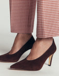 Pointed Court Shoes-Chocolate