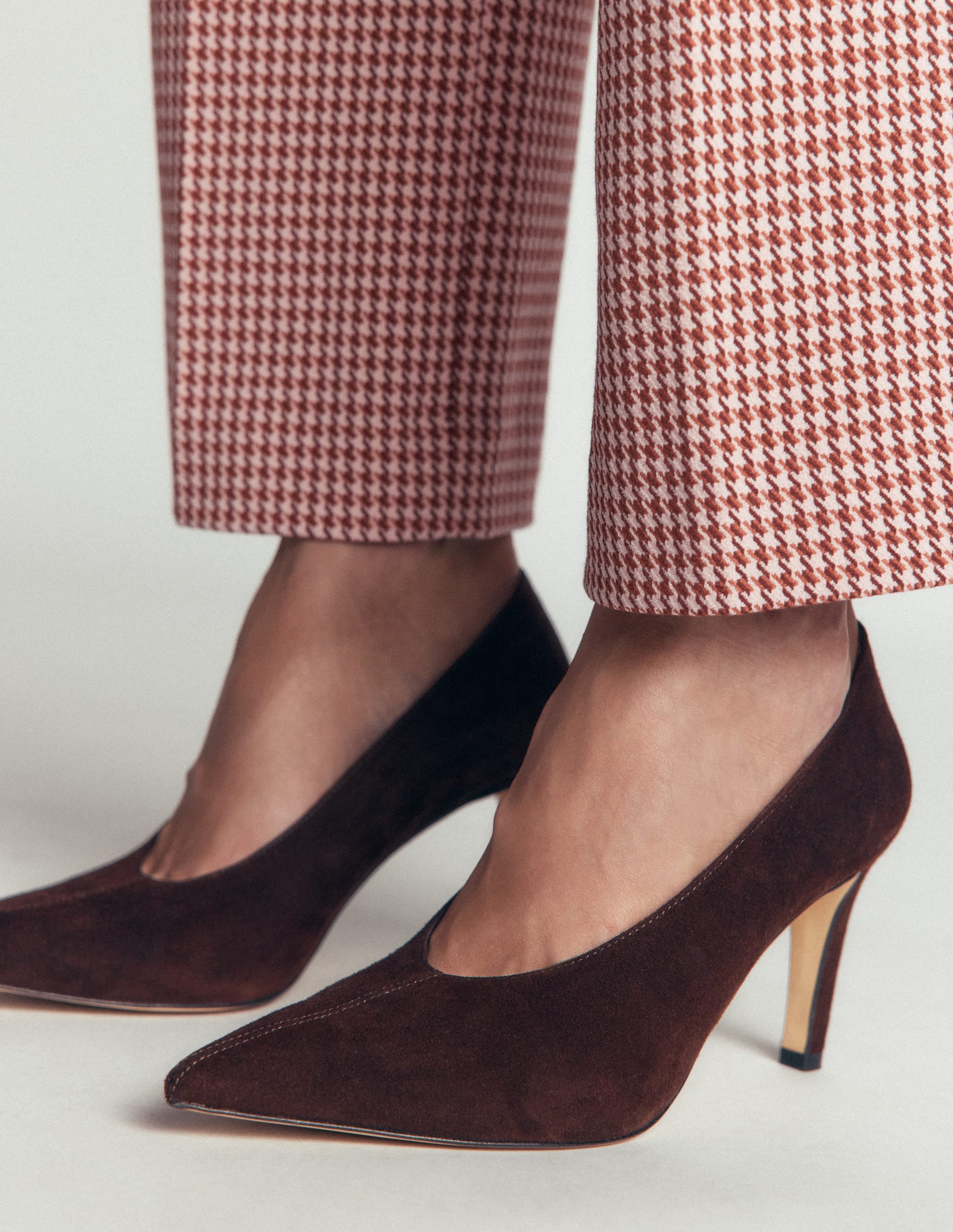 Pointed Court Shoes-Chocolate - Image 1