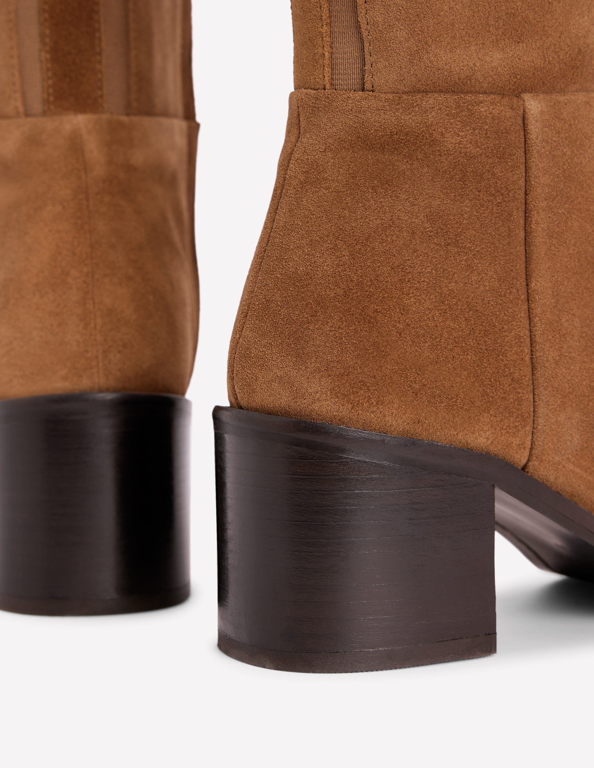 Buckle Detail Knee Boots-Cognac - Image 4