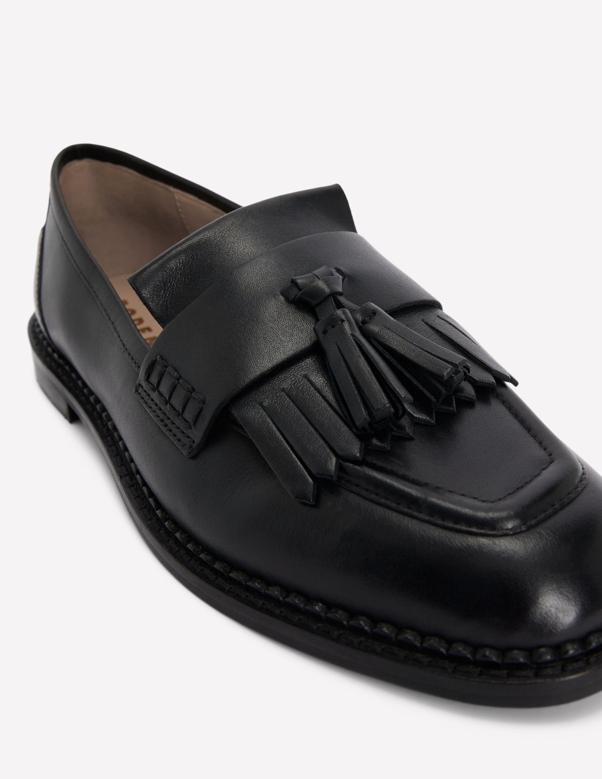 Nya Ghillie Flat Loafers-Black-4
