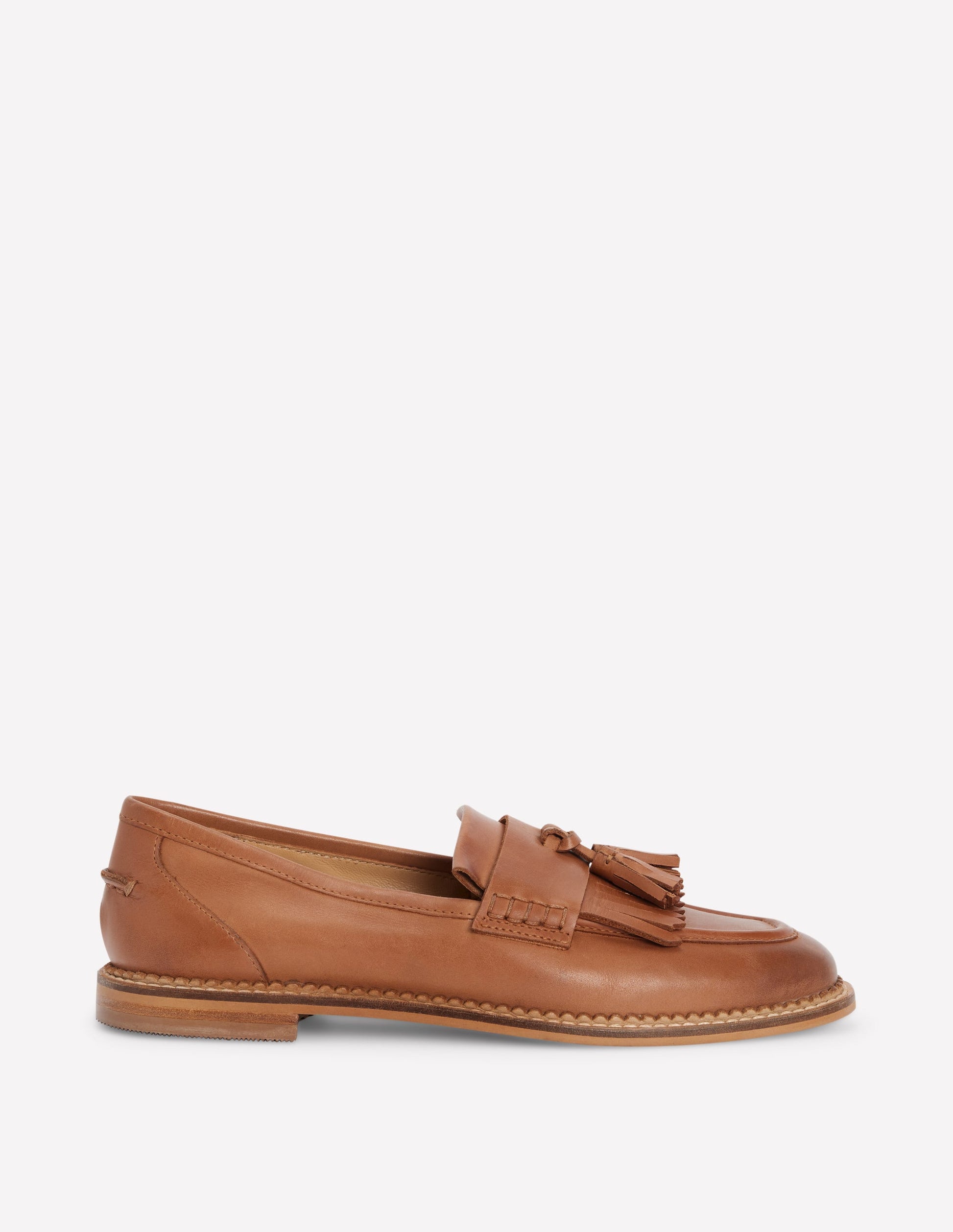 Nya Ghillie Flat Loafers-Tan-1