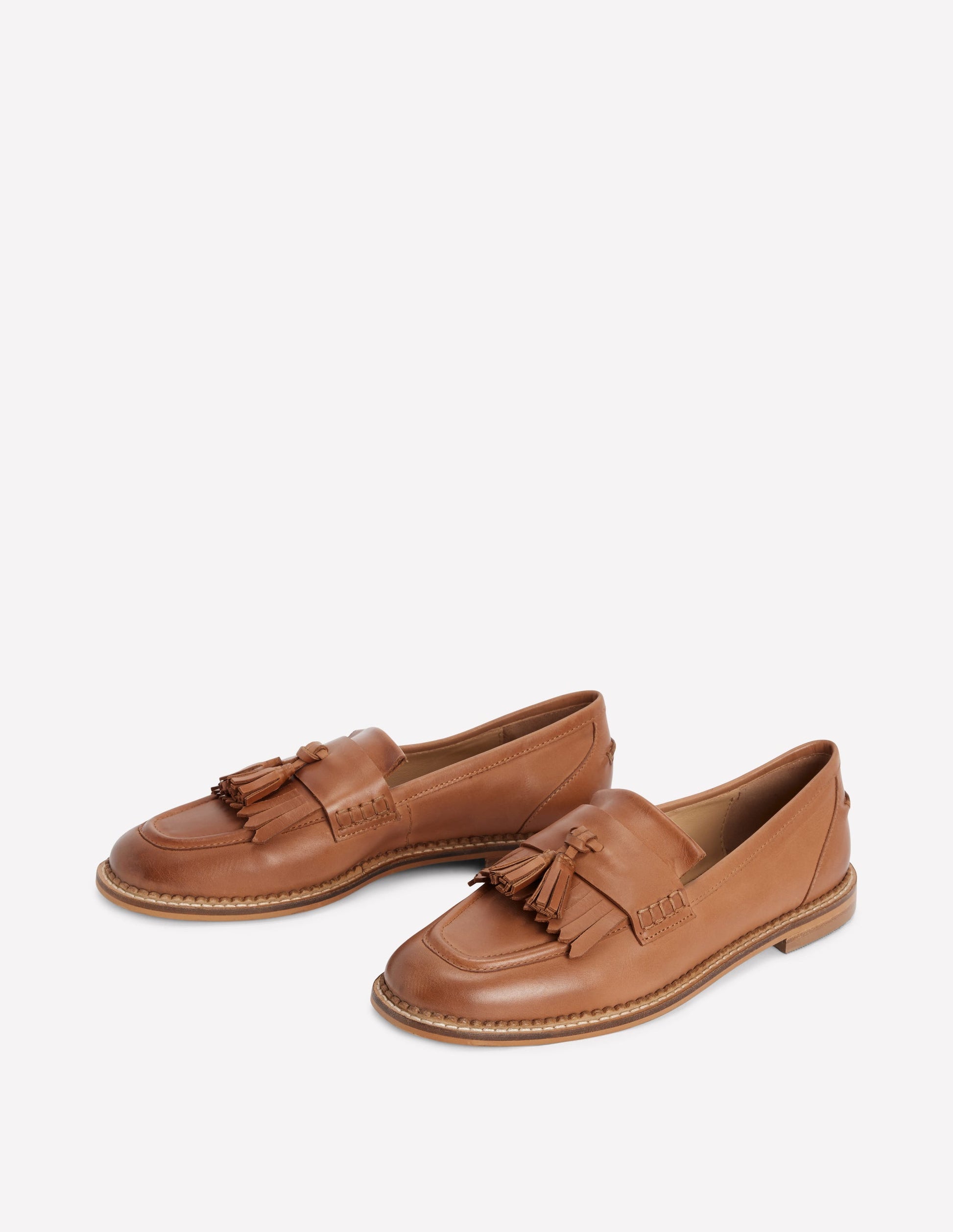 Nya Ghillie Flat Loafers-Tan-3
