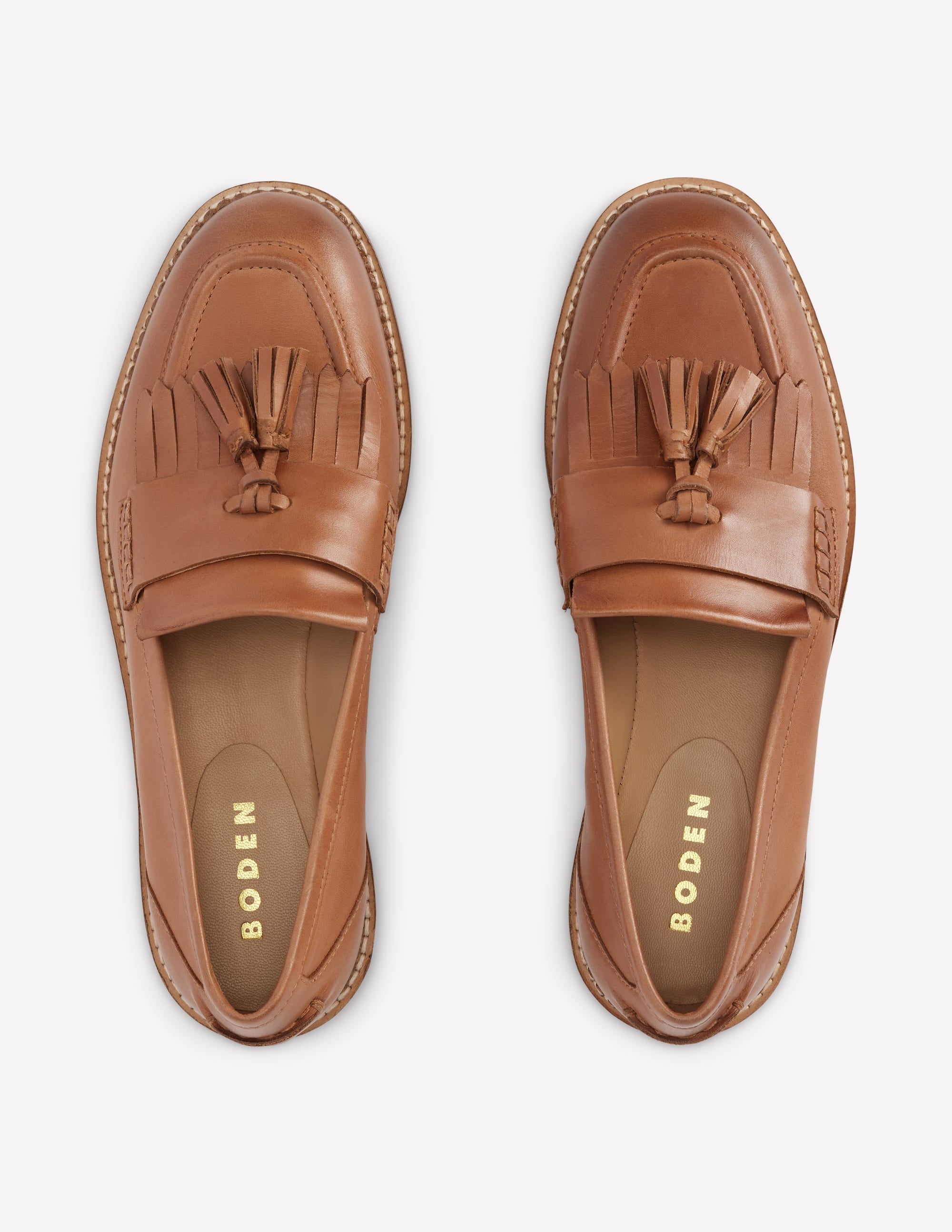 Nya Ghillie Flat Loafers-Tan - Image 5