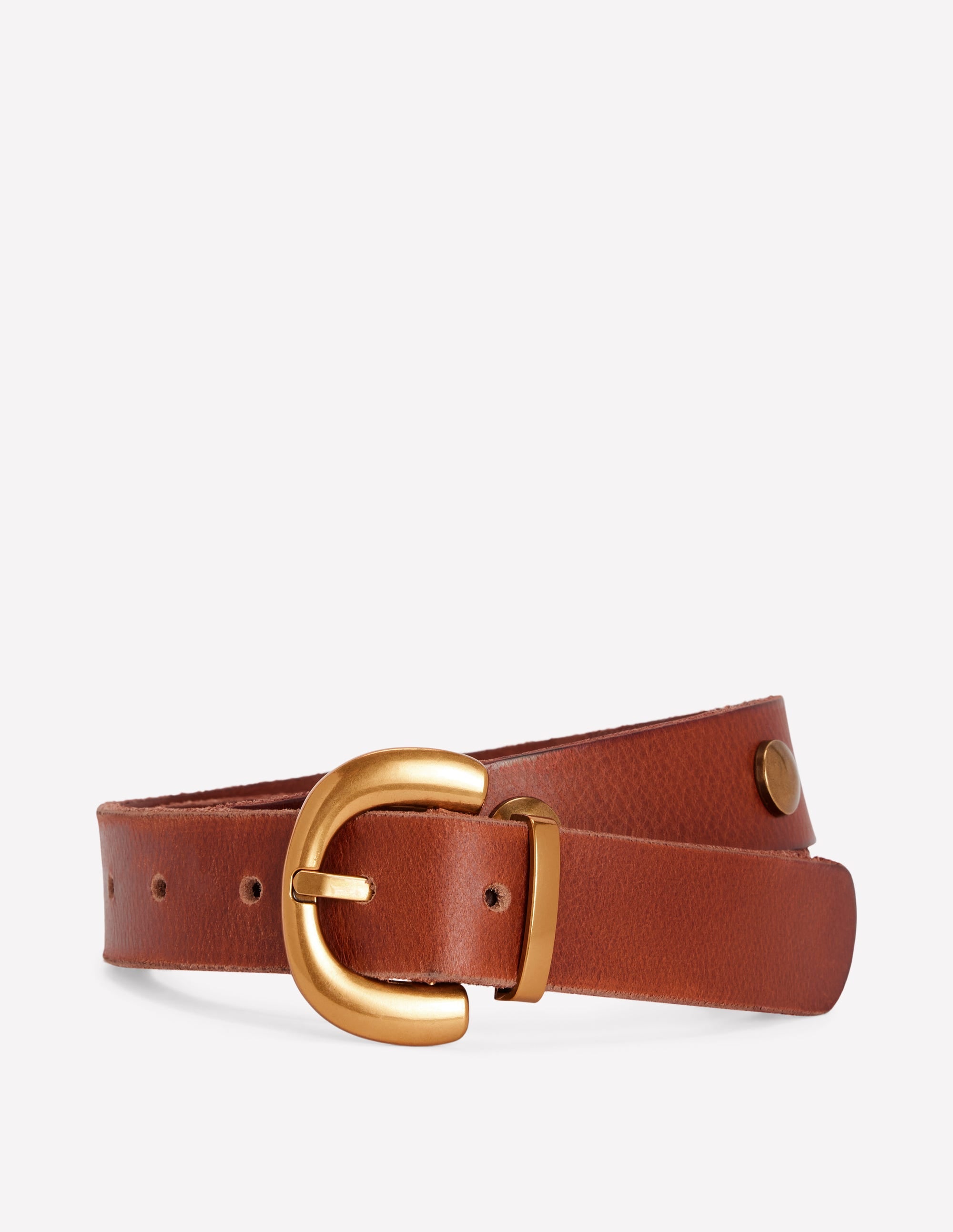 Stud Buckle Belt-Tan - Image 1