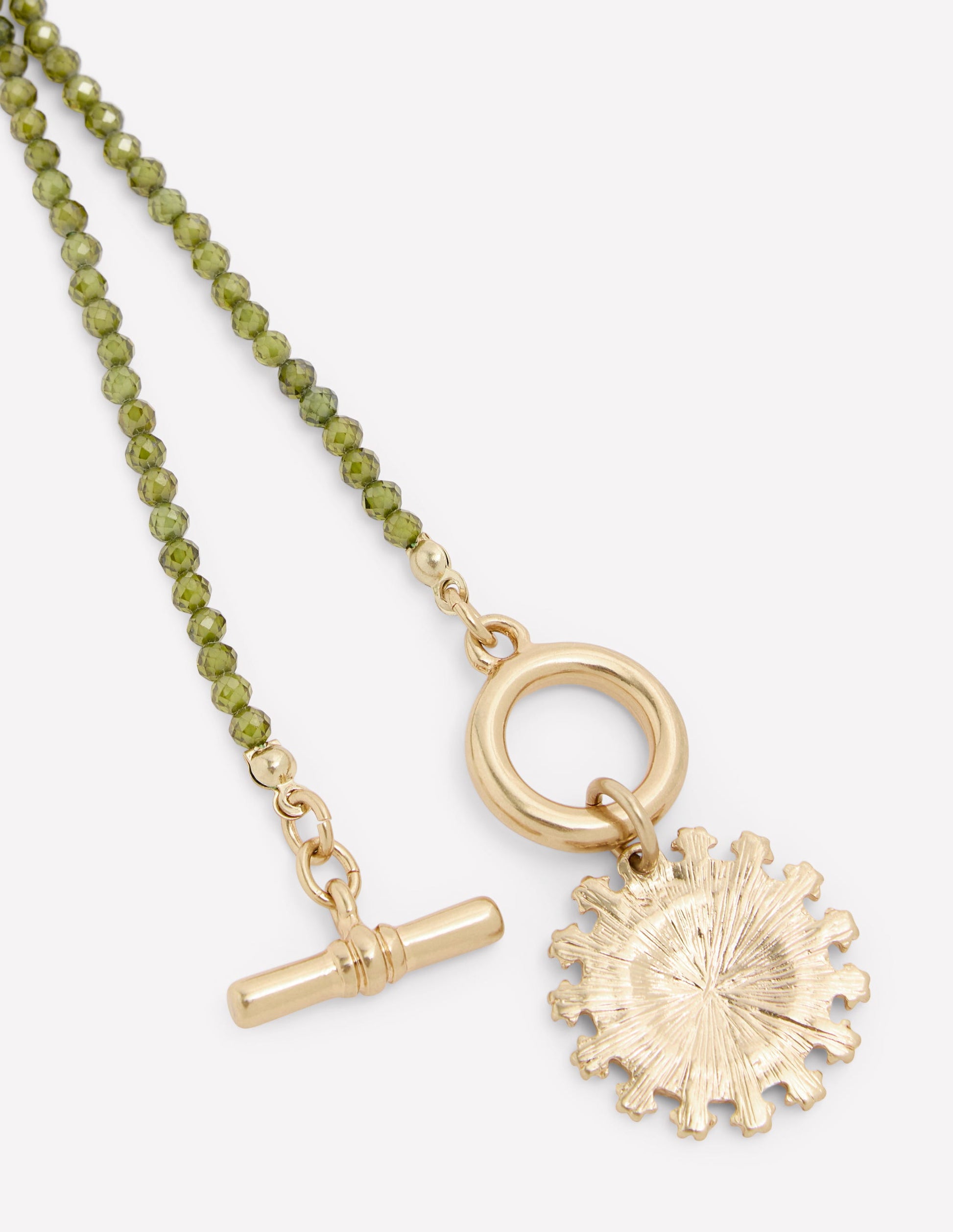 Bead Metal Necklace-Green-3