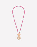 Bead Metal Necklace-Pink