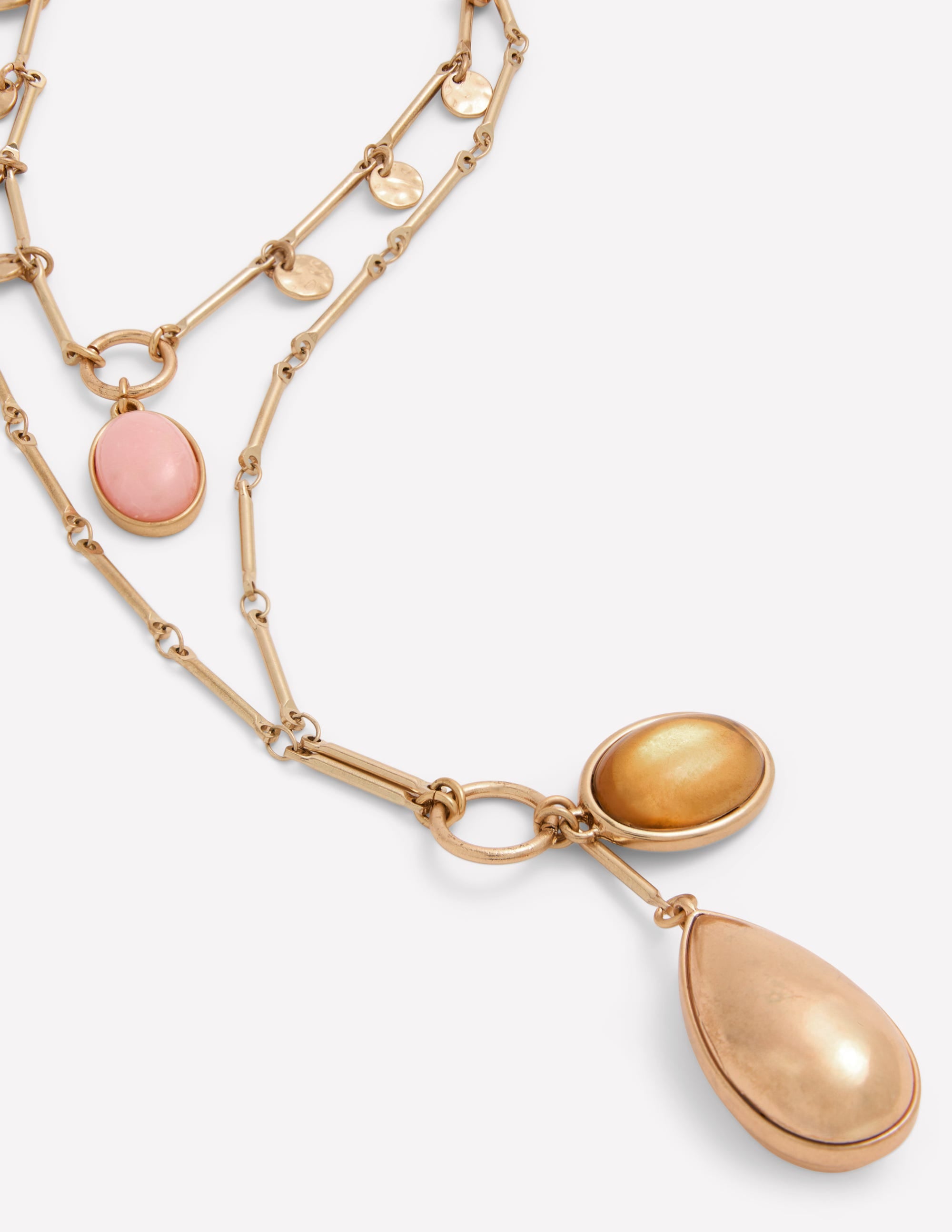 Jewel Tear Drop Necklace-Multi - Image 3