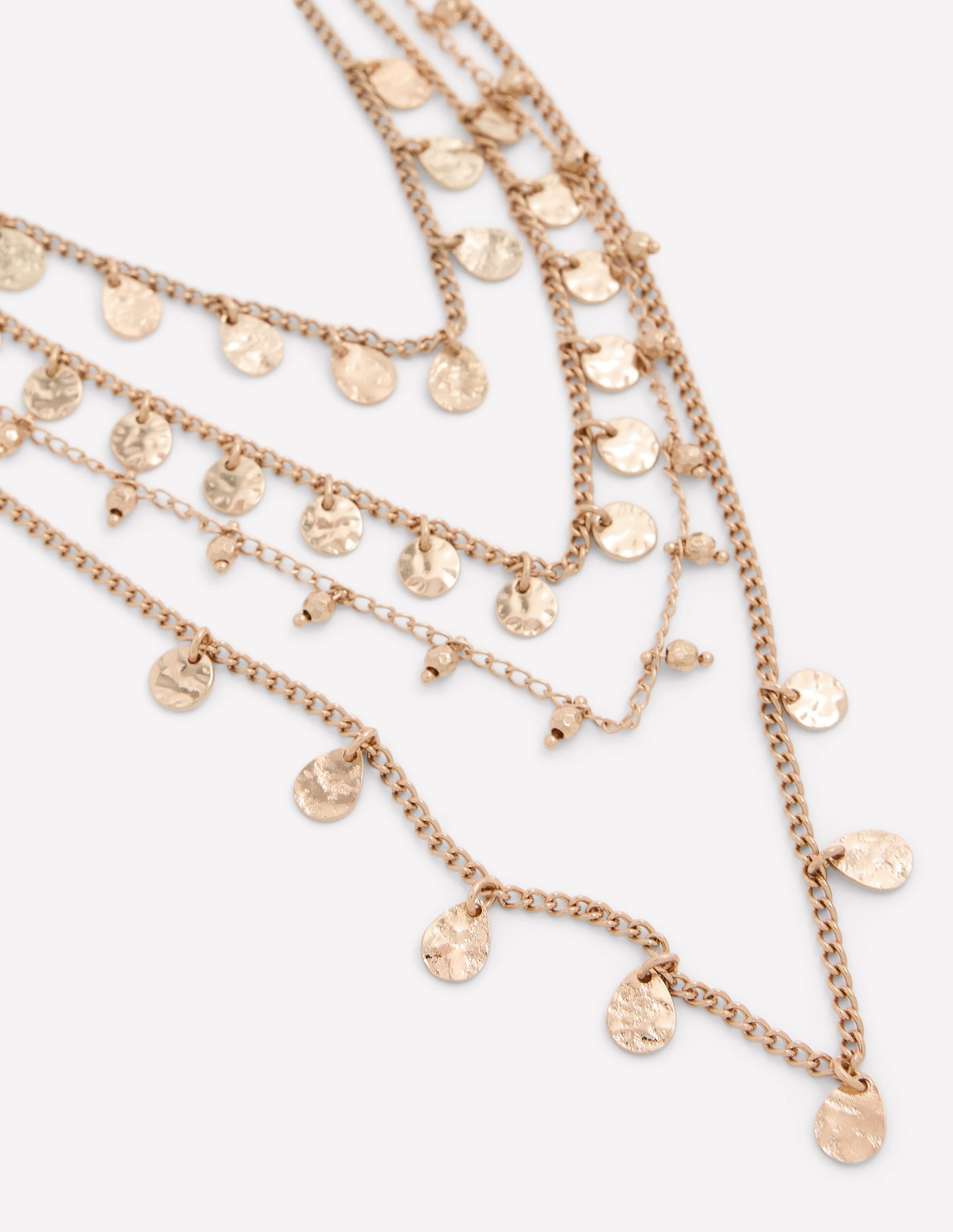 Metal Layering Necklace-Gold-3