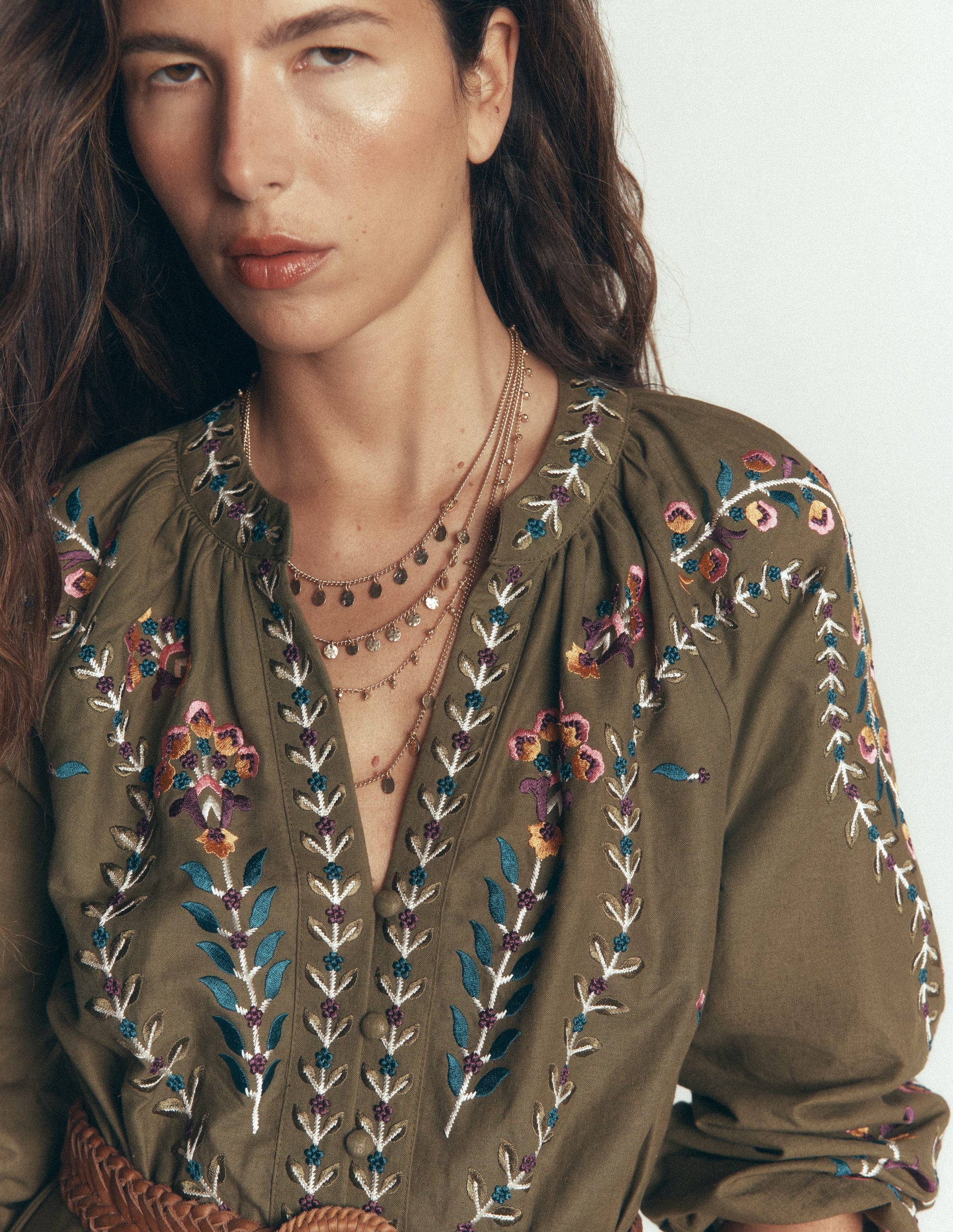 Metal Layering Necklace-Gold-1