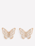 Statement Hammered Studs-Butterfly