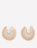 Statement Hammered Studs-Hoop