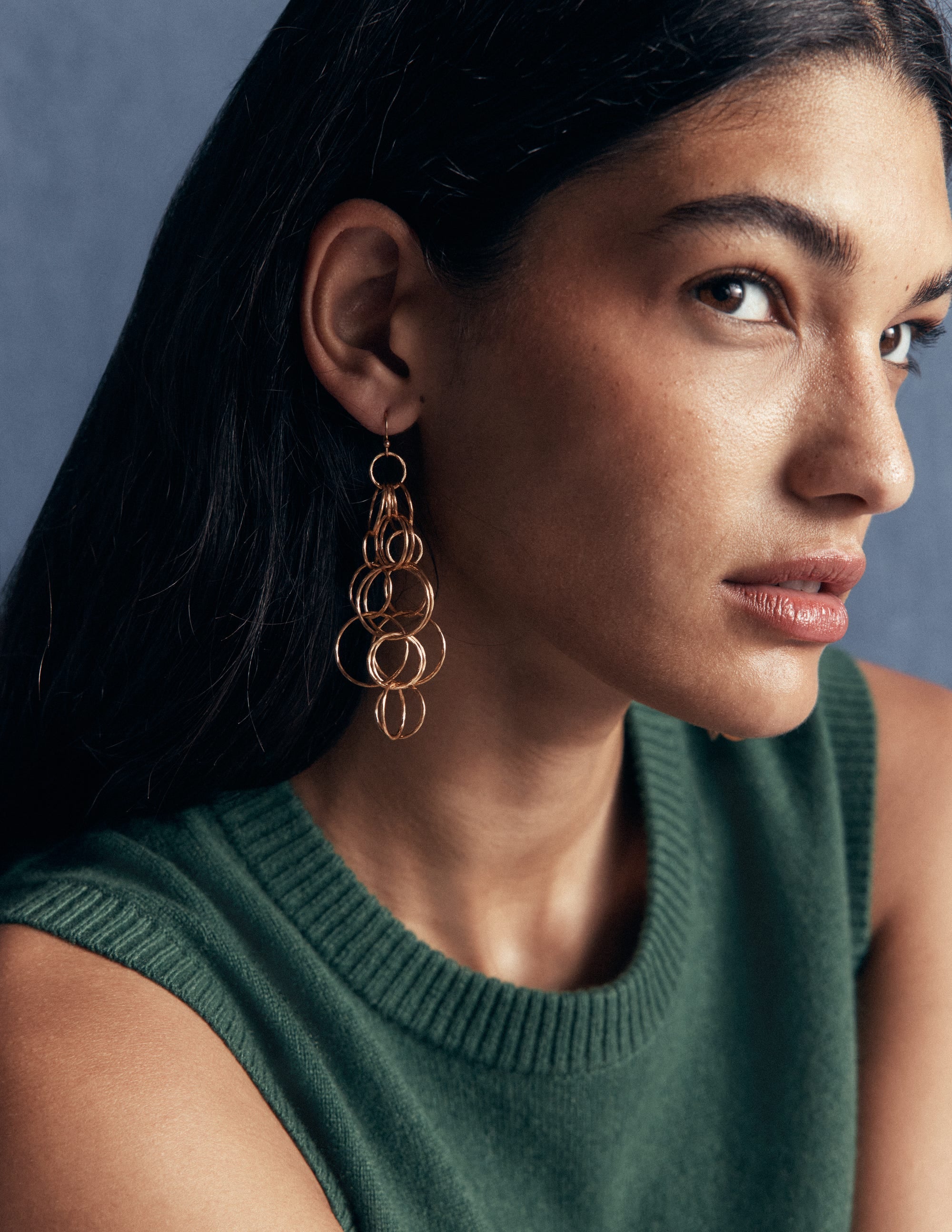 Ring Mega Earrings-Gold - Image 2