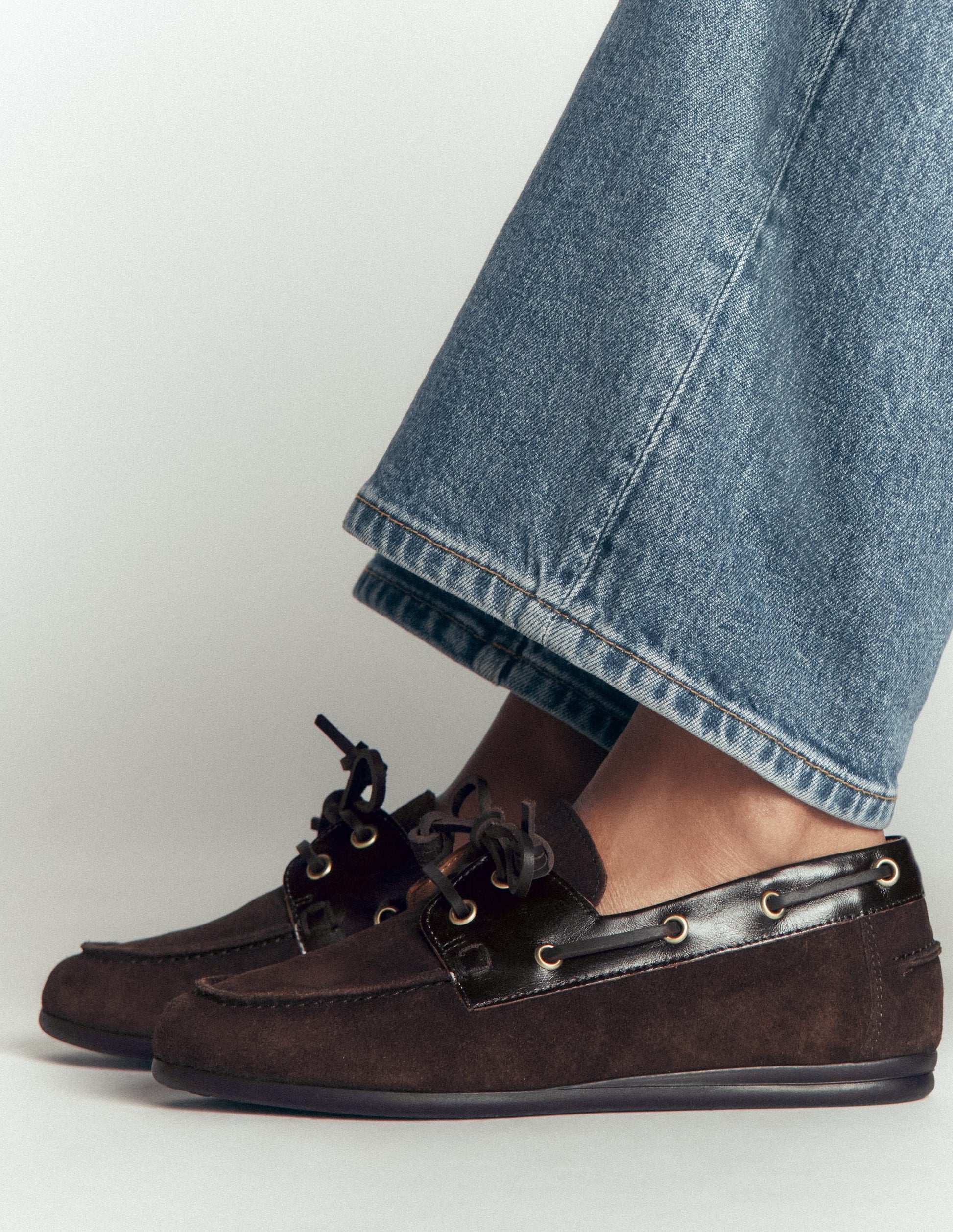 Lace-Up Boat Shoes-Bitter Chocolate-1