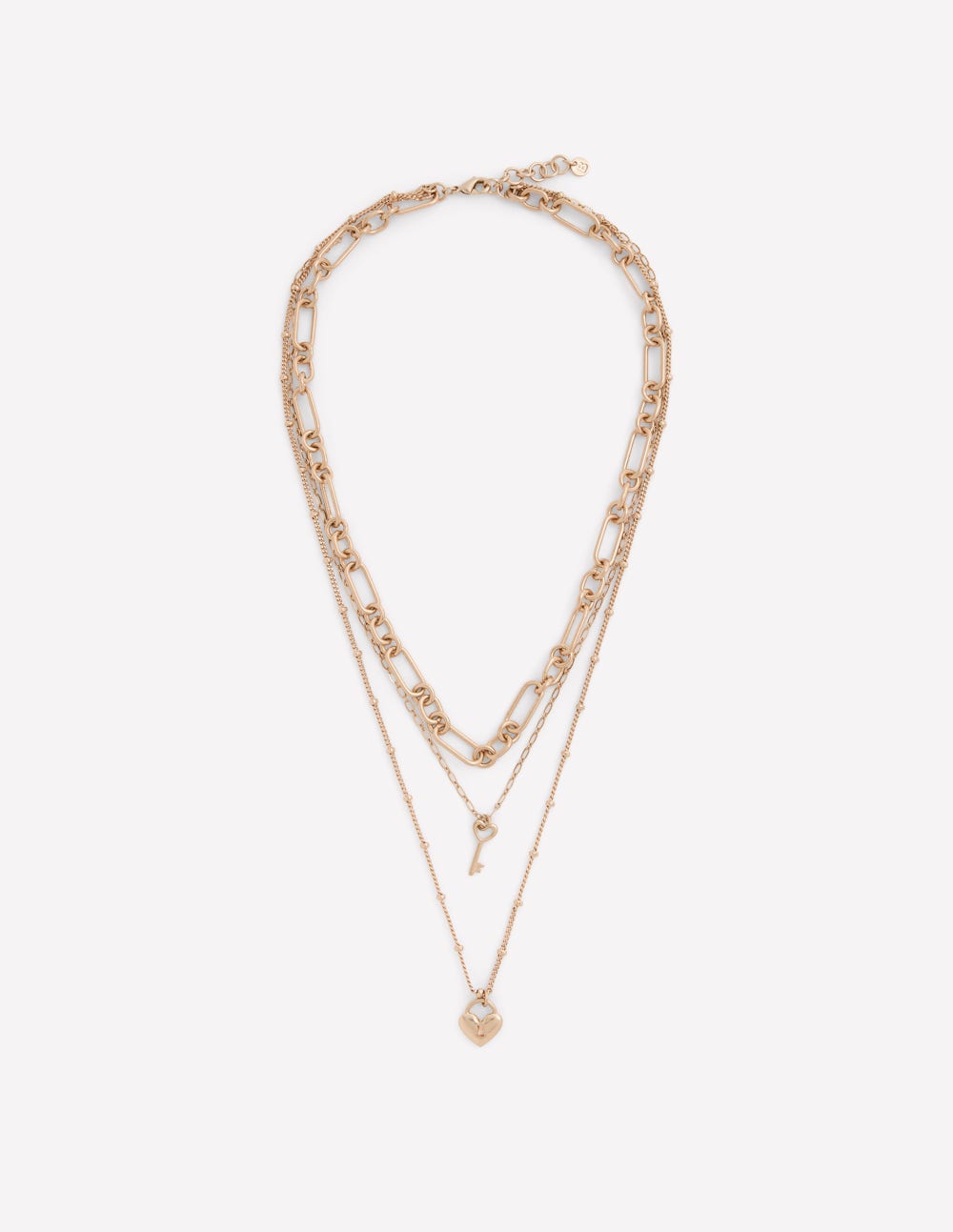 Love Lock Layer Necklace-Gold - Image 2