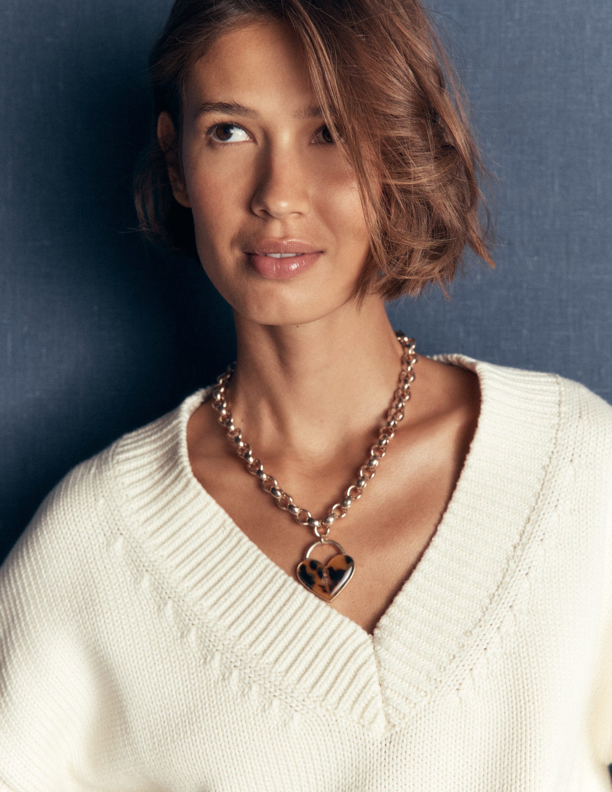 Chunky Love Lock Necklace-Tort-1