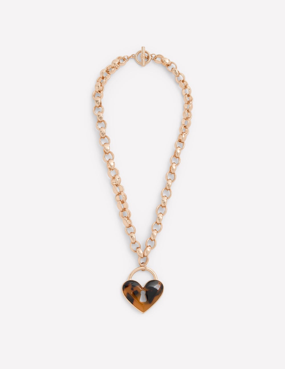 Chunky Love Lock Necklace-Tort - Image 3