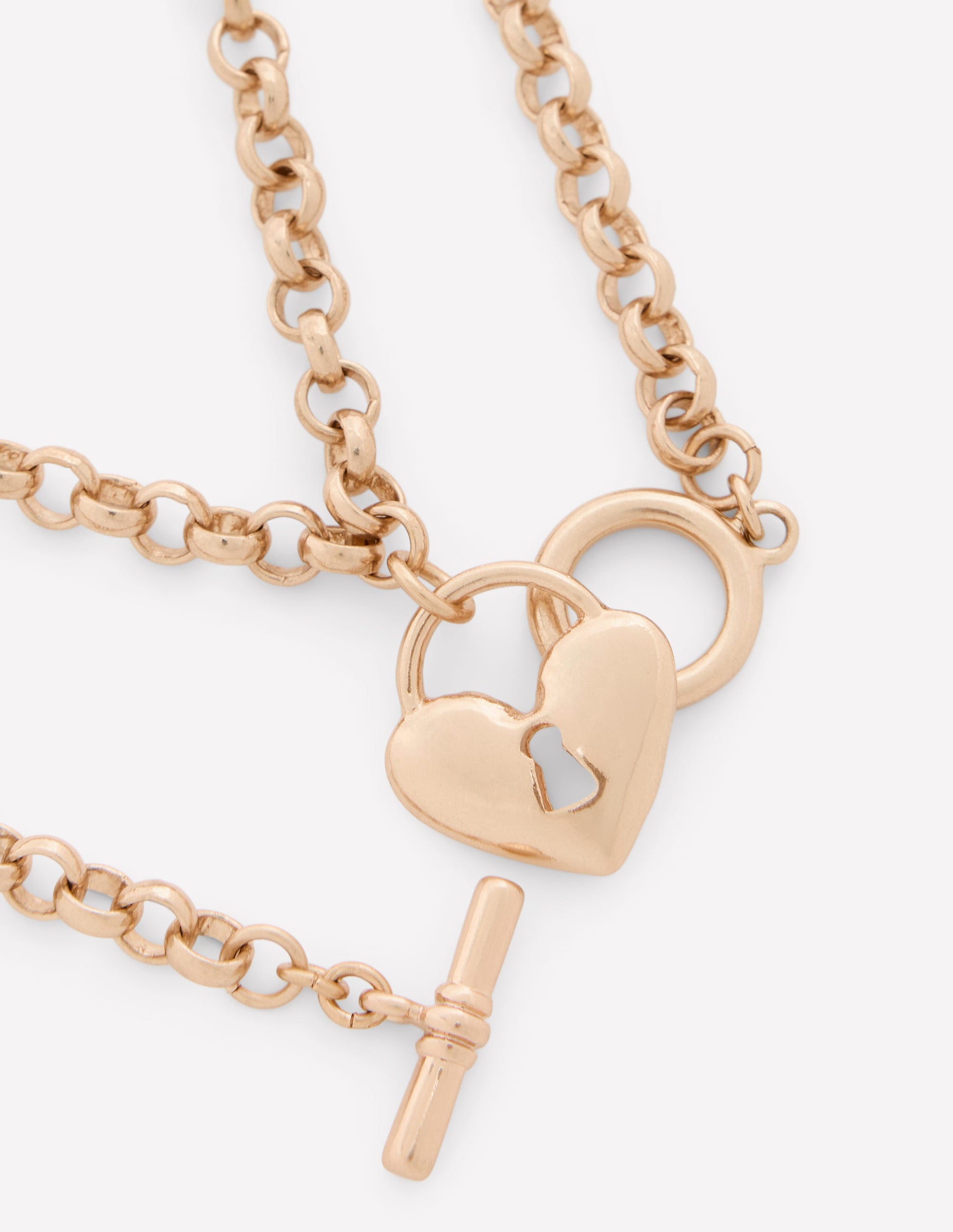Love Lock Necklace-Gold-4