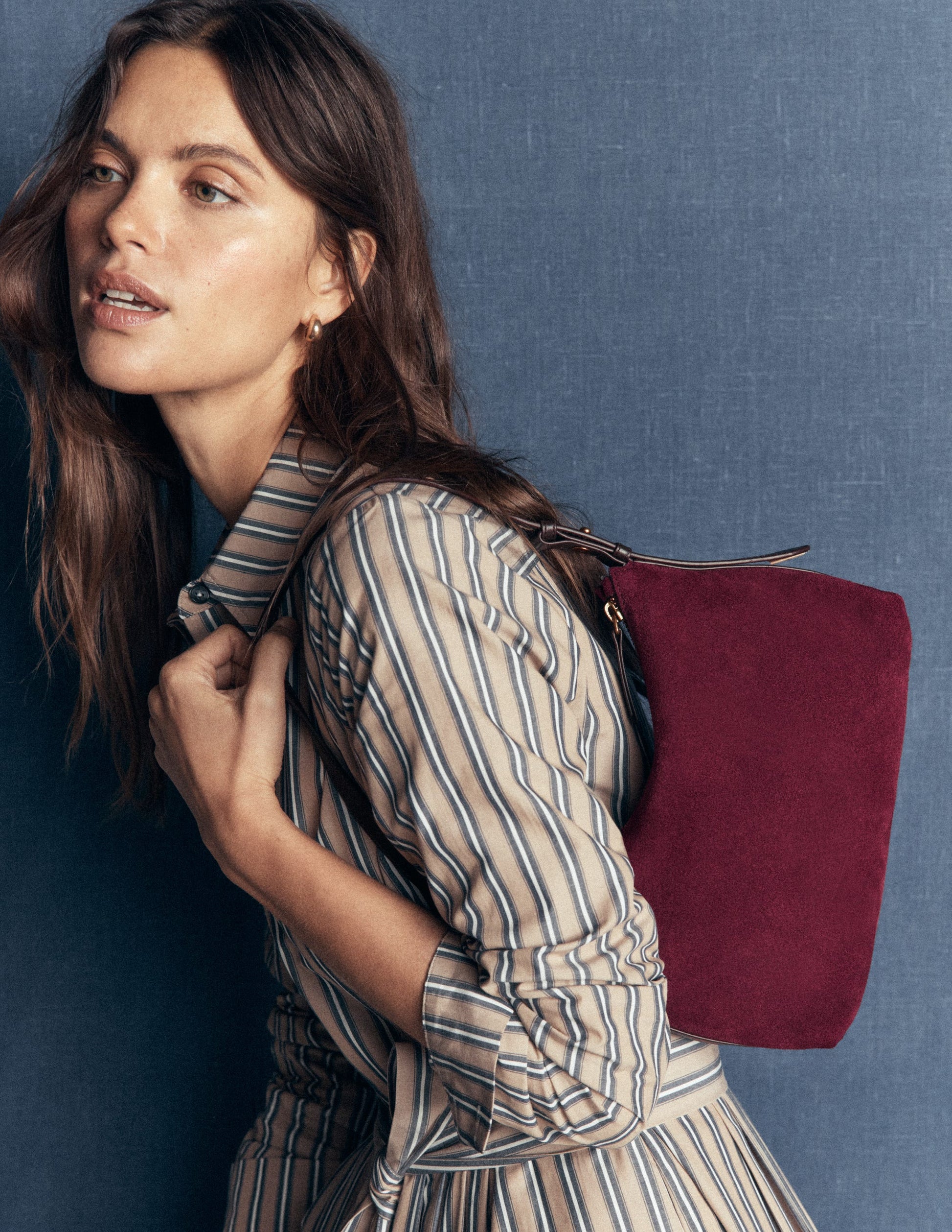 Allegra Slouchy Small Bag-Burgundy-1