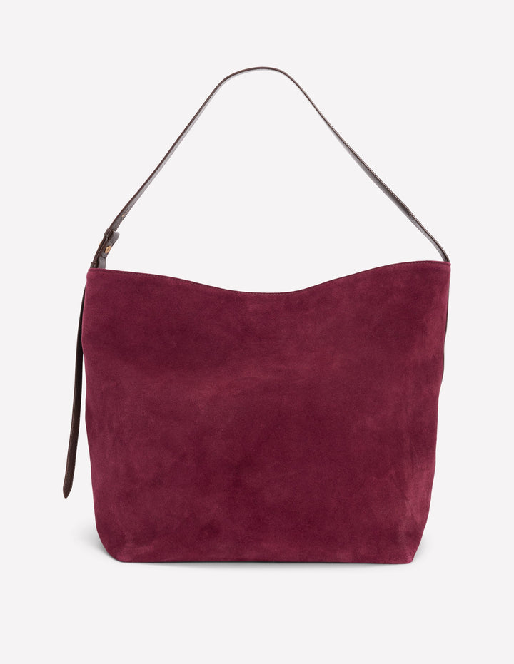 Allegra Medium Slouchy Tote-Burgundy