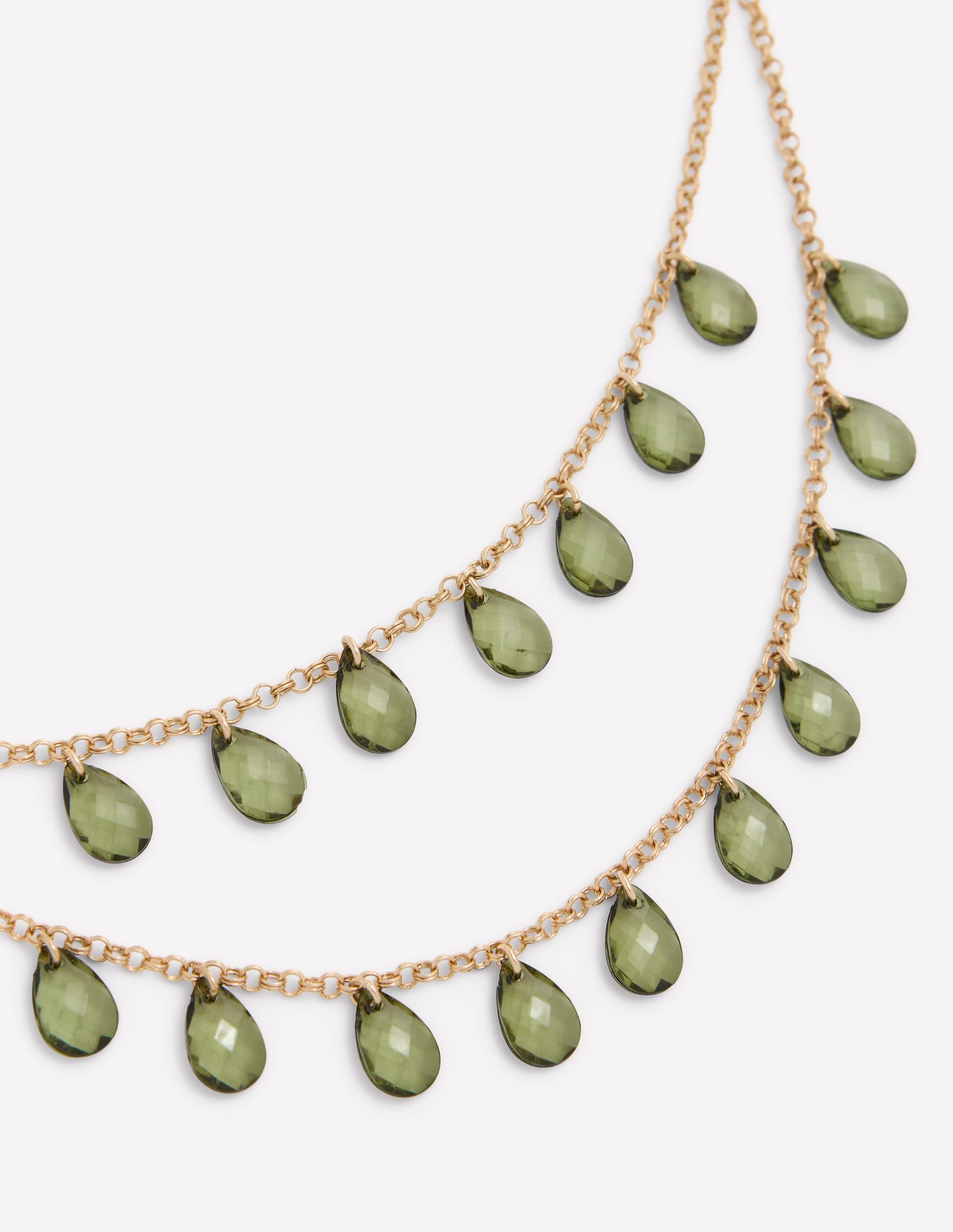 Multi Tear Necklace-Green - Image 3