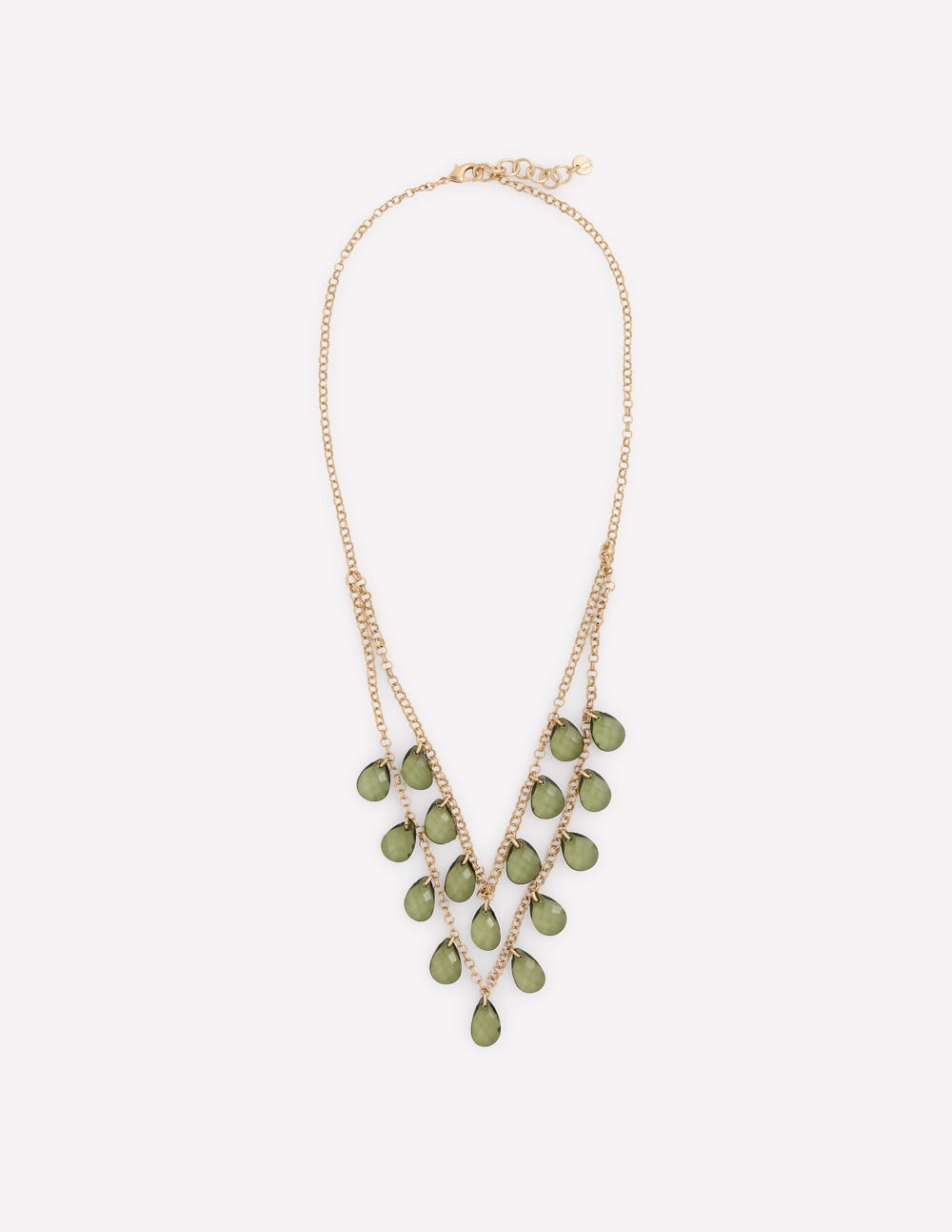 Multi Tear Necklace-Green-2