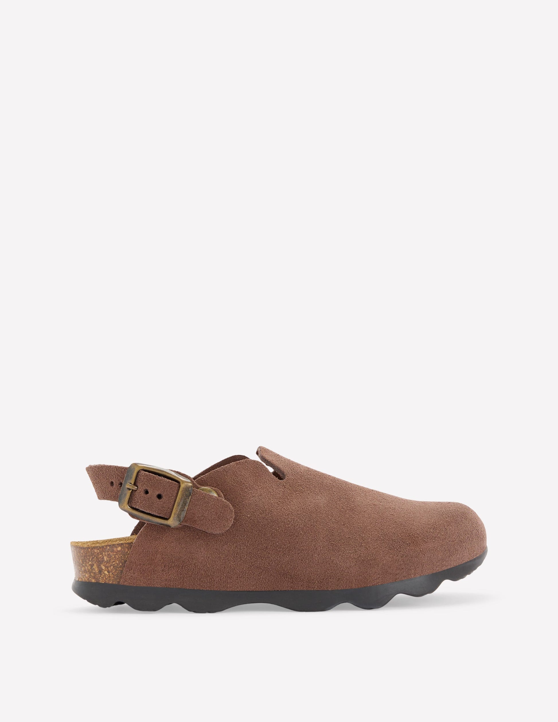 Suede Clogs-Raw Umber-1