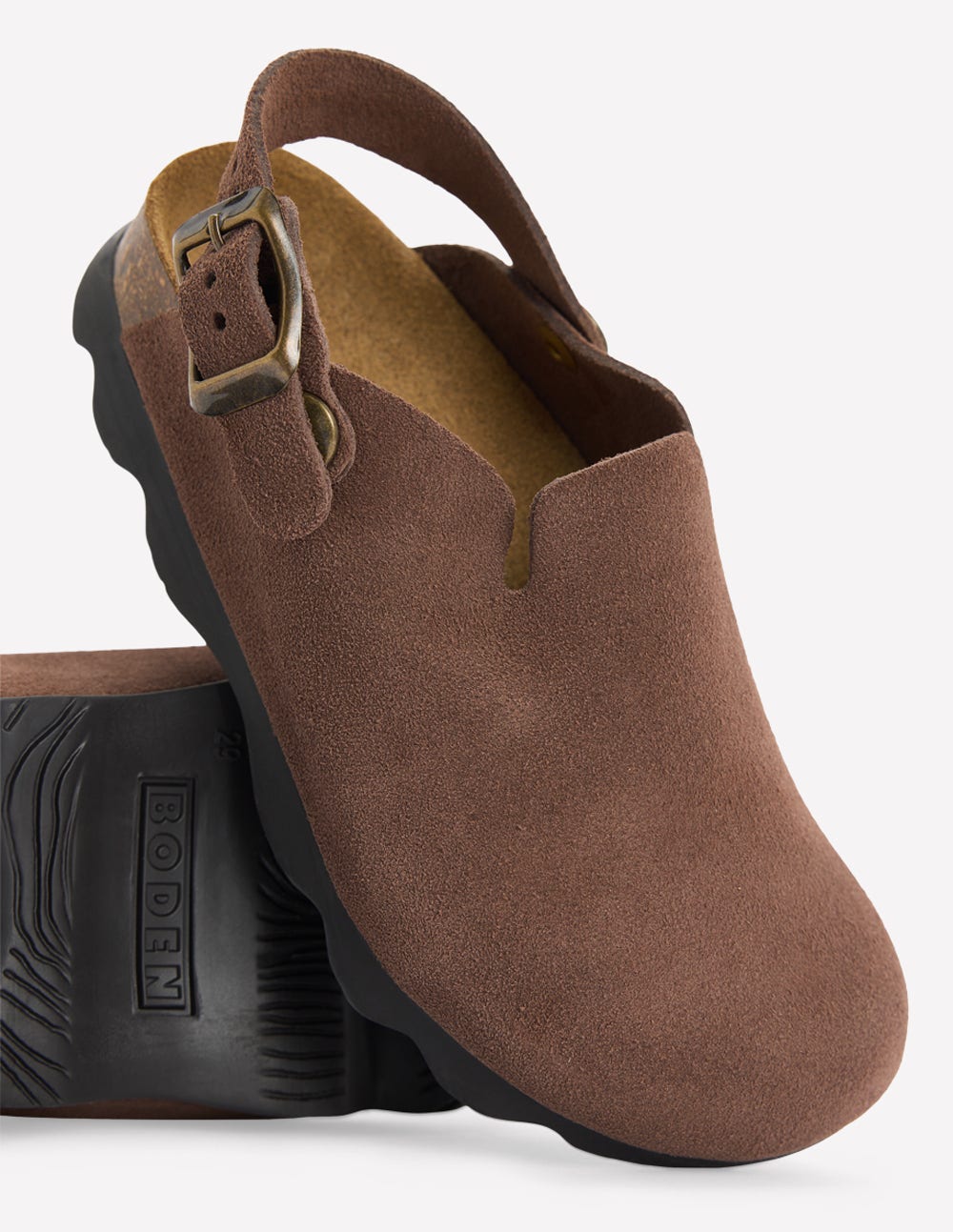 Suede Clogs-Raw Umber-3
