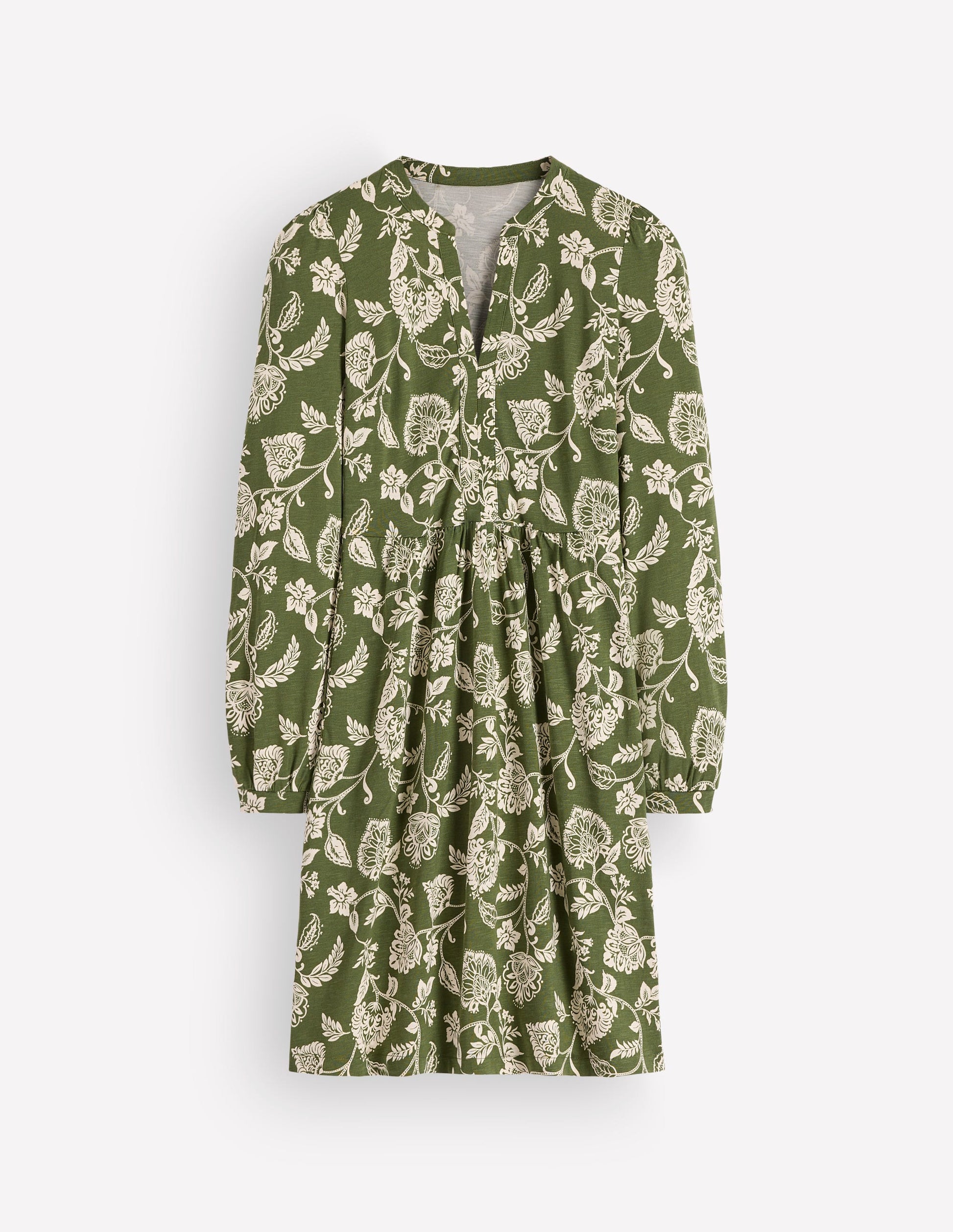 Naomi Relaxed Jersey Dress-Forest Green, Planted Meadows-6