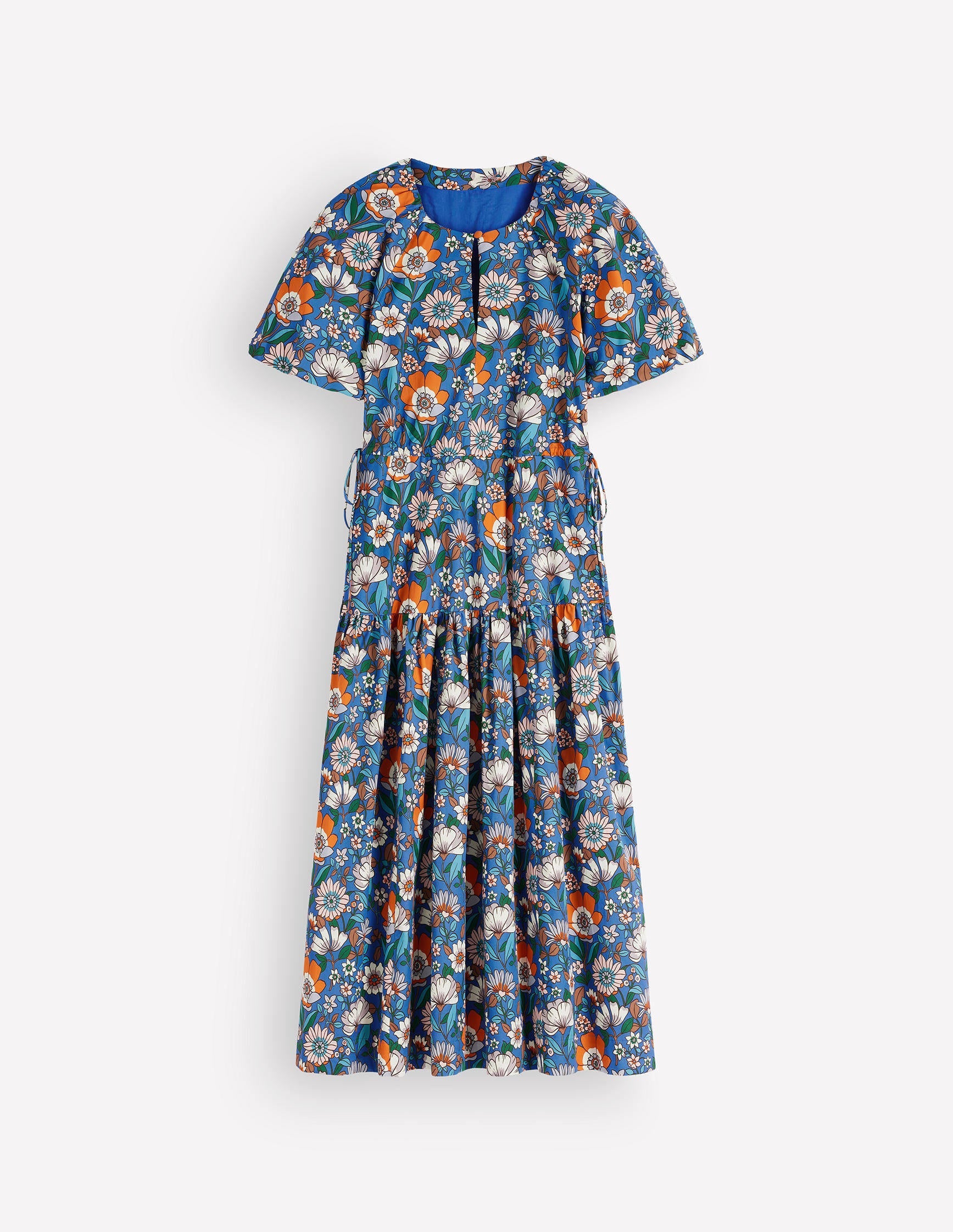 Draw Waist Fashion Dress-Multi, Floral Field - Image 8