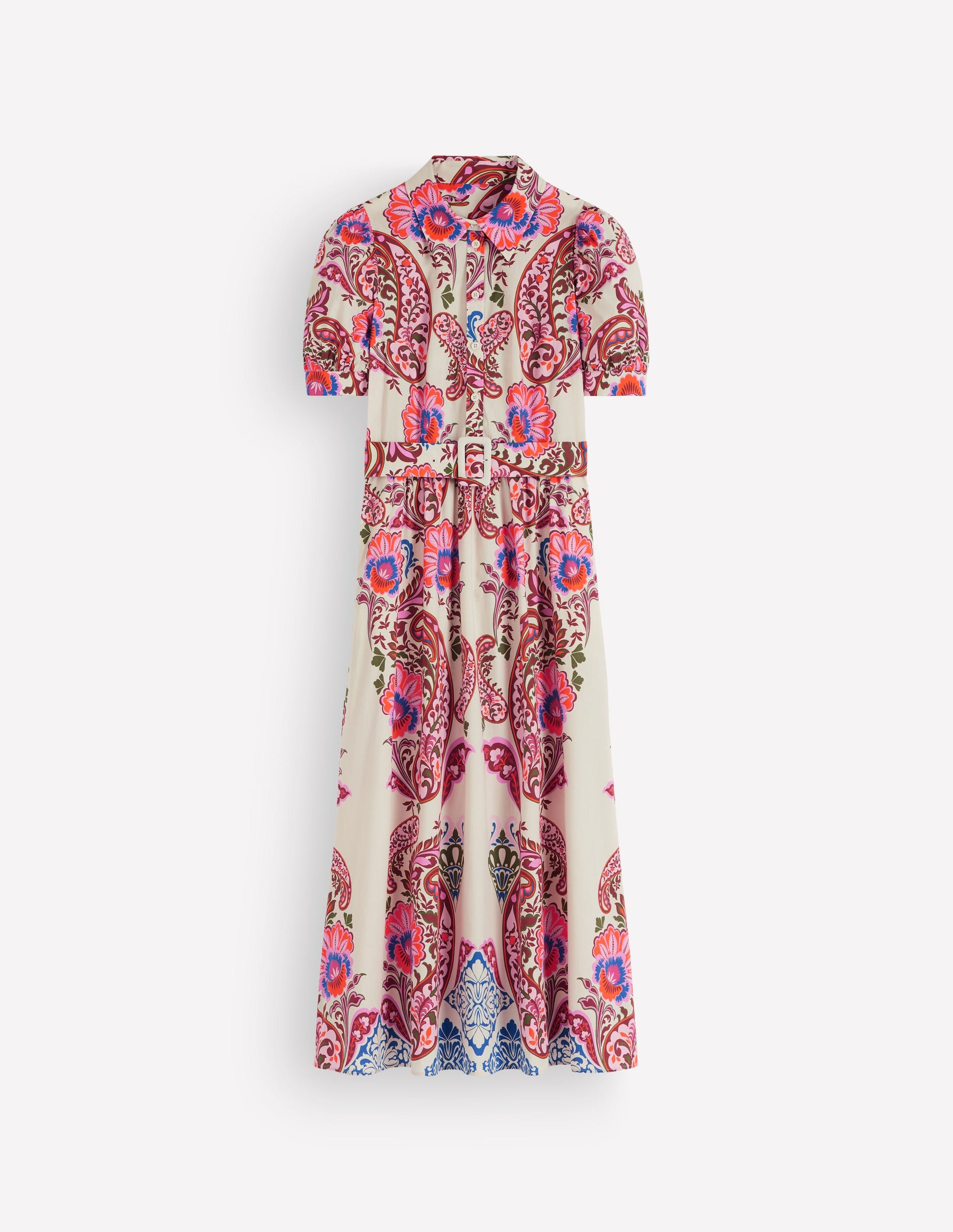 Belted Cotton Midi Dress-Multi, Bohemia Dream-7