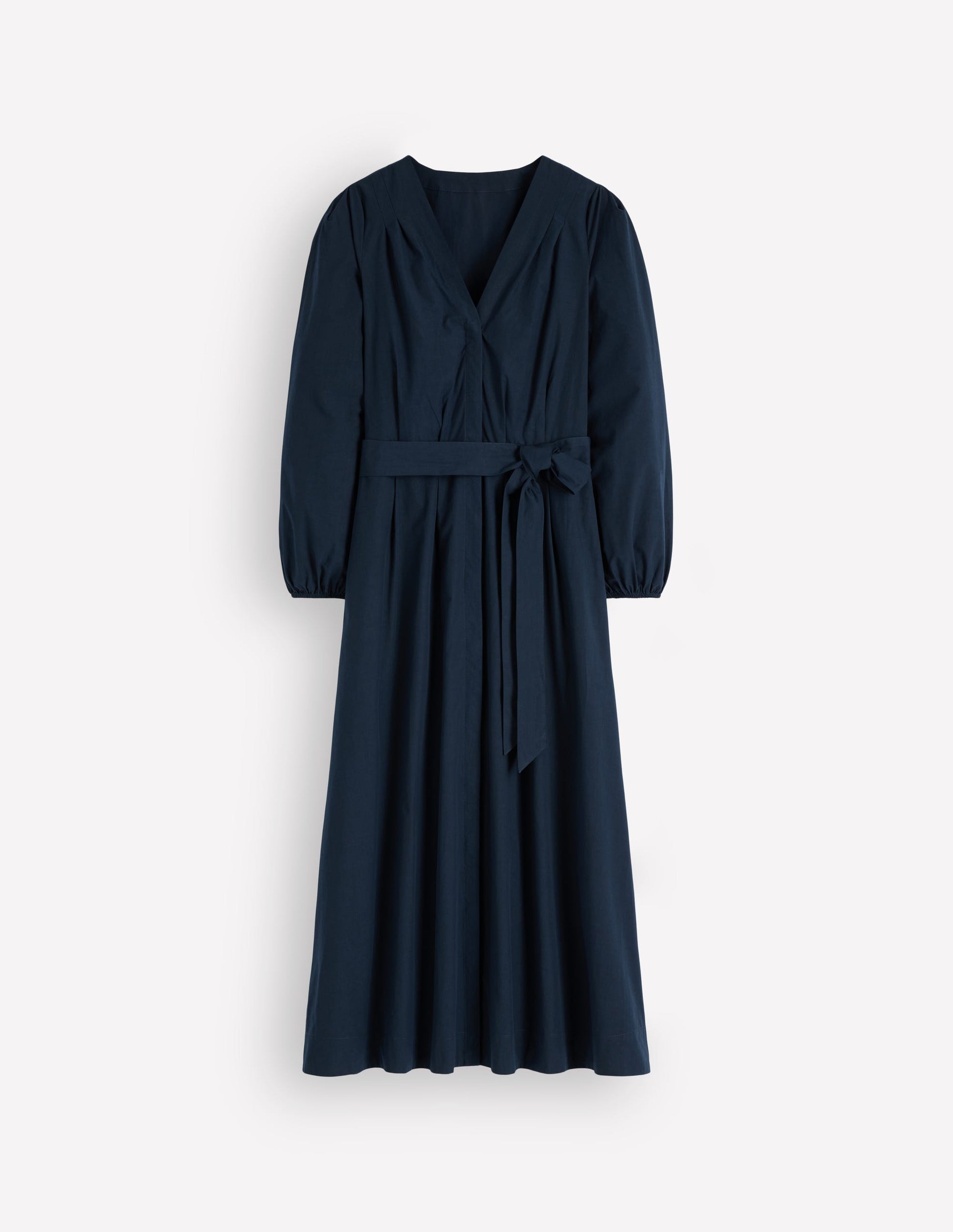Nicola Cotton Midi Dress-Navy-5