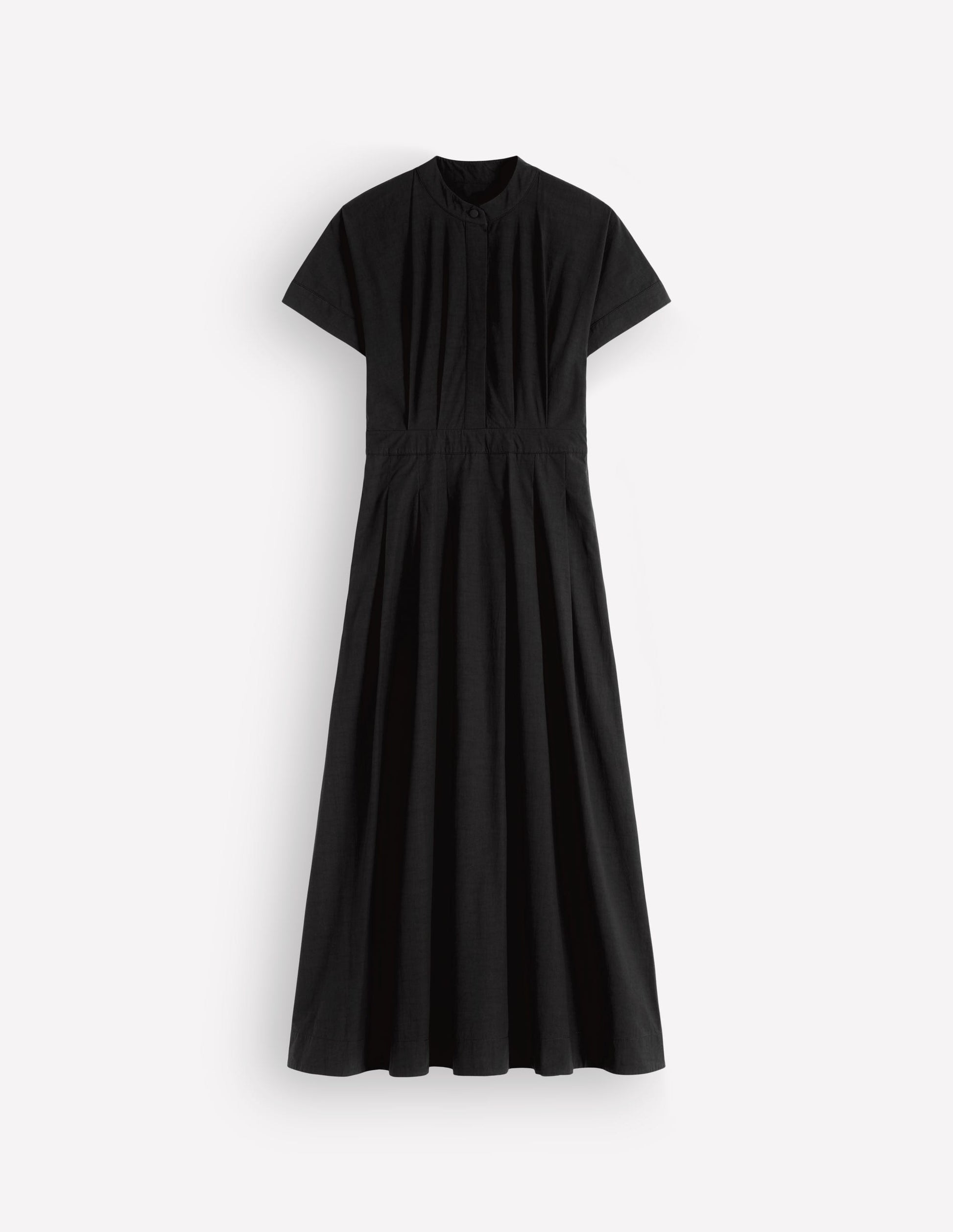 Grown On Sleeve Midi Dress-Black-5
