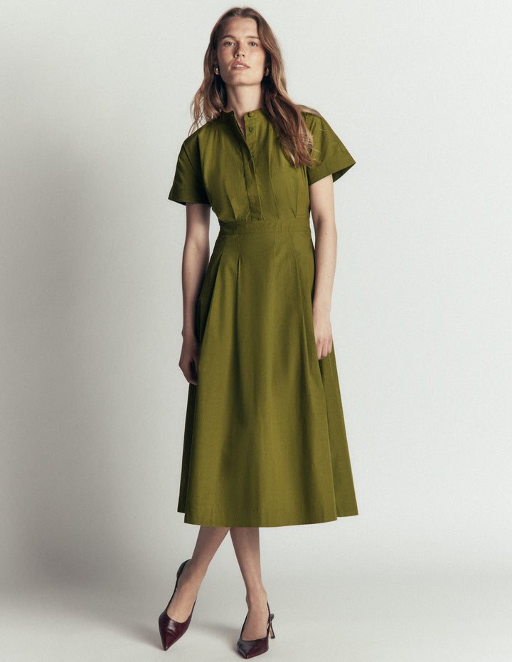 boden dress green Women's Crew Neck Mix Media in Womens Boden Ava Cotton Midi Dress Boden Women's Louisa Short Jersey
