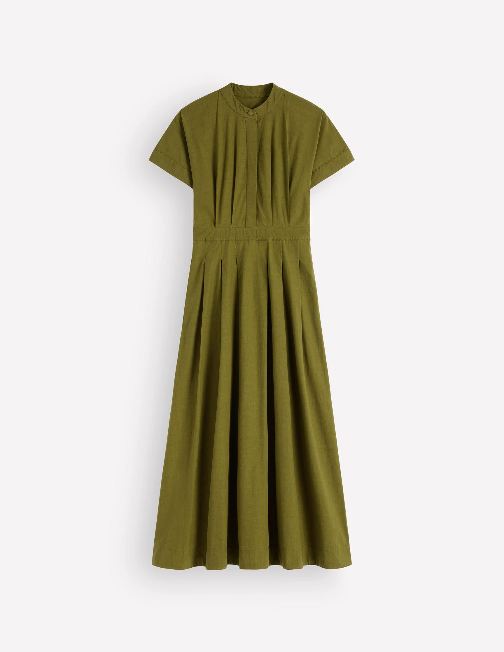 Grown On Sleeve Midi Dress-Olive-6