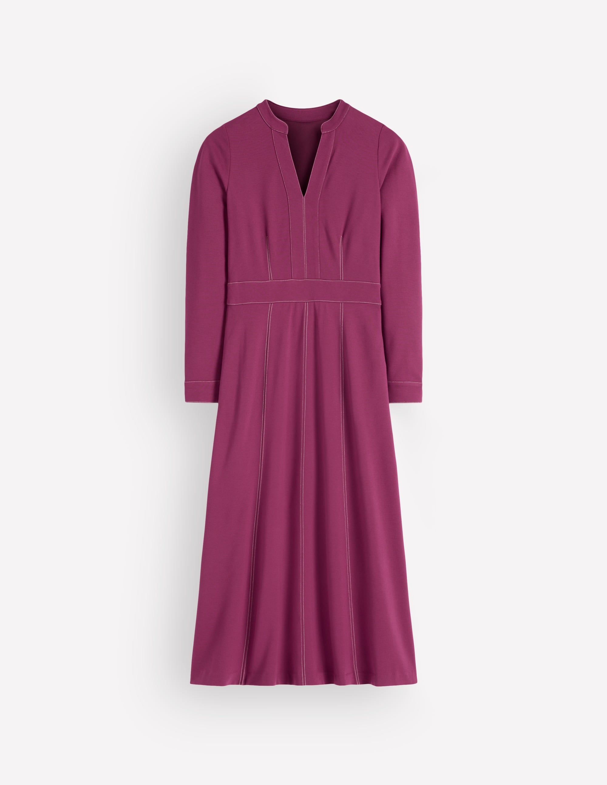 Alex Ponte Contrast Midi Dress-Raspberry Coulis - Image 7