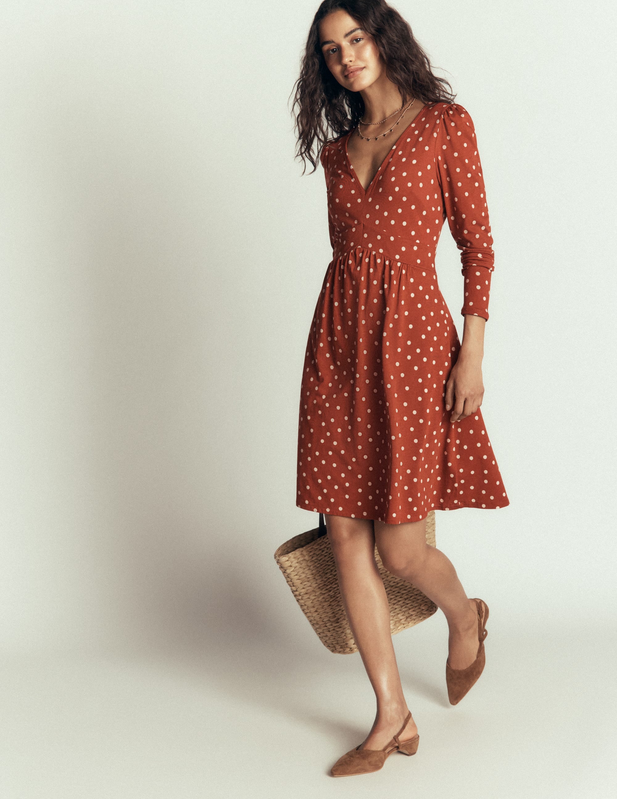 Briony Jersey Short Dress-Arabian Spice, Boden Spot - Image 5
