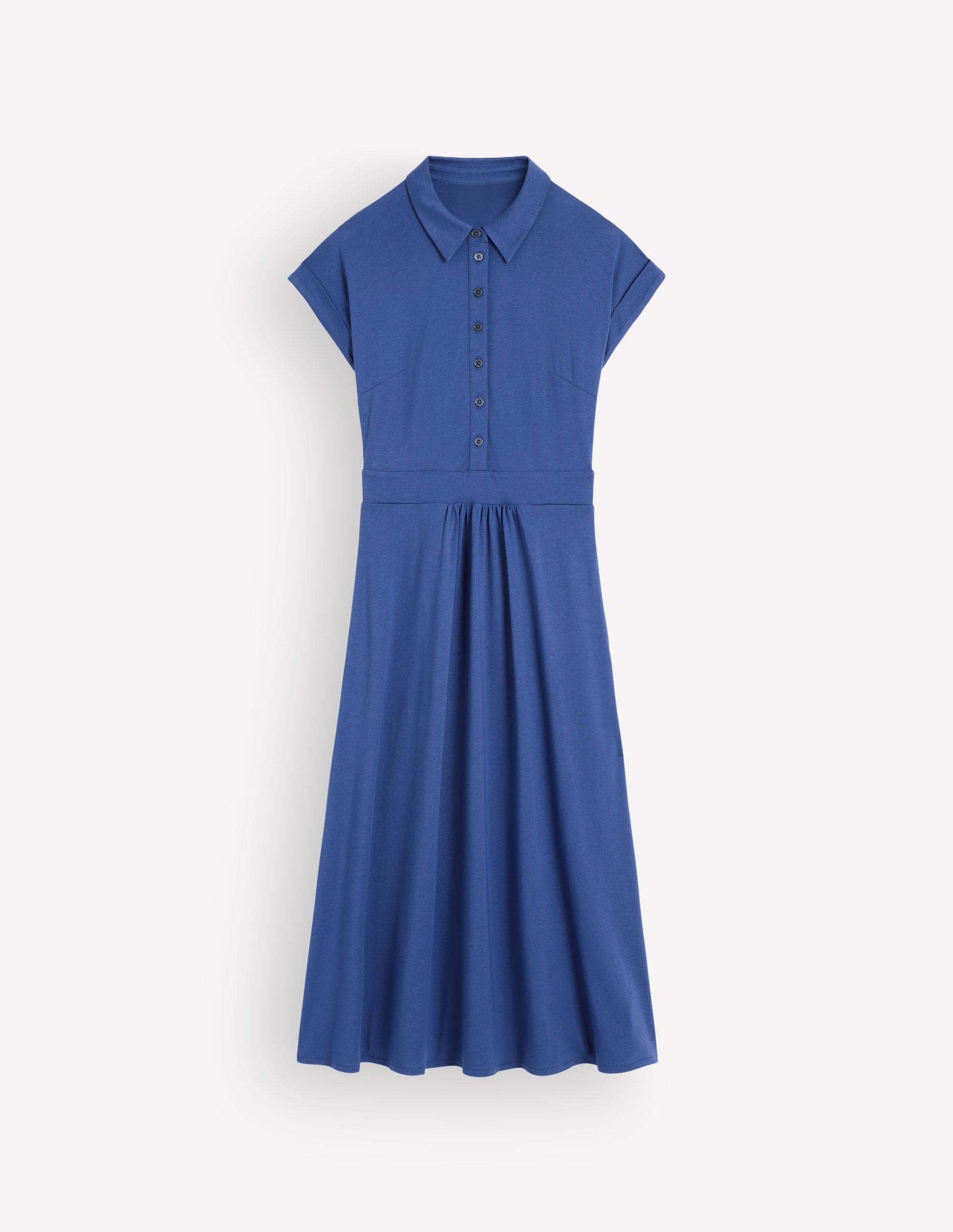 Fae Jersey Shirt Dress-Denim Blue-7